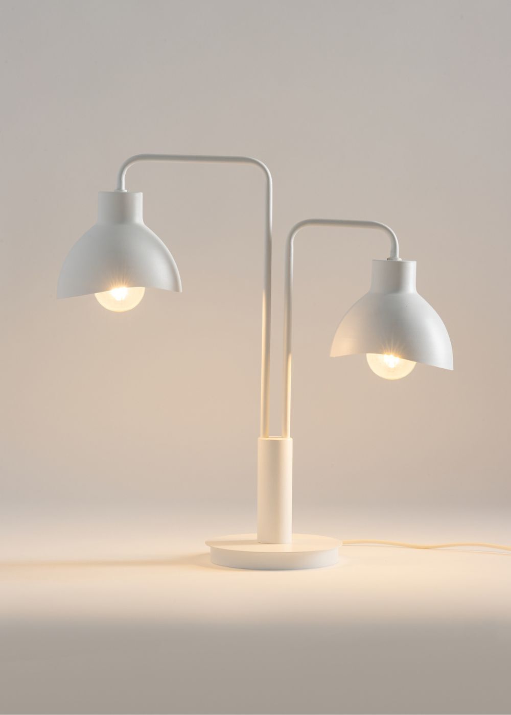 Petite lampe de table Blanc Métal E27 48 cm Moderne