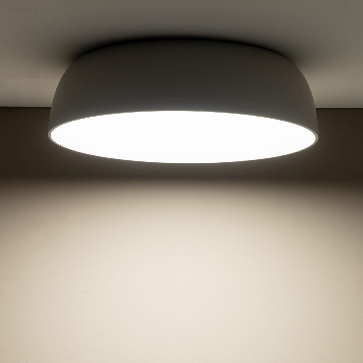 Blendarme Deckenlampe Metall E27 Ø58 cm Grau wohnlich