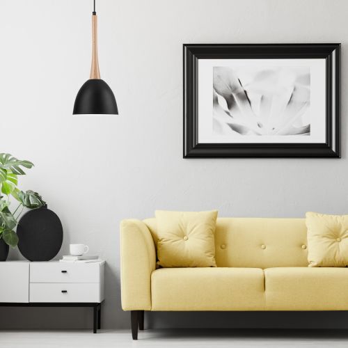 Suspension de salon Noir rond Scandinave