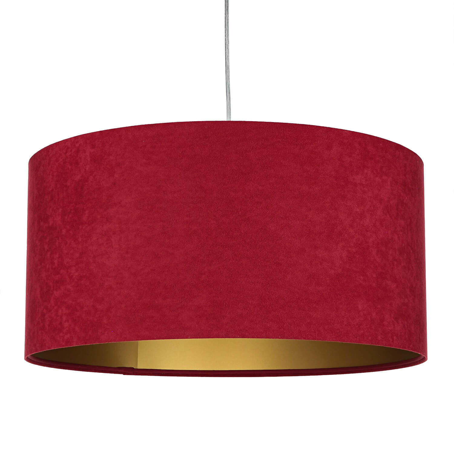 Lampe à suspension Rouge Or Rétro Ø50cm Table à manger Tissu