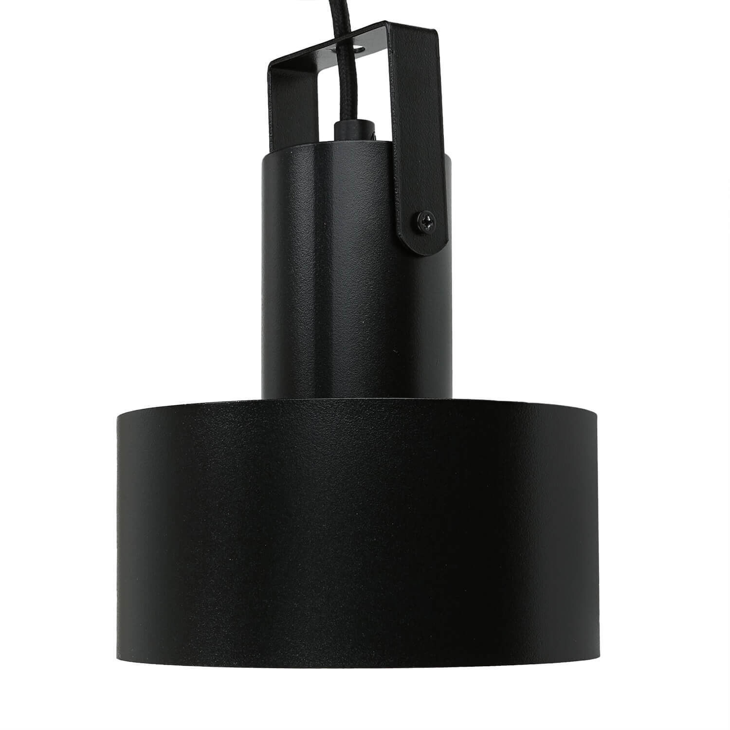 Lampe à suspendre cool Rif Noir avec étrier décoratif