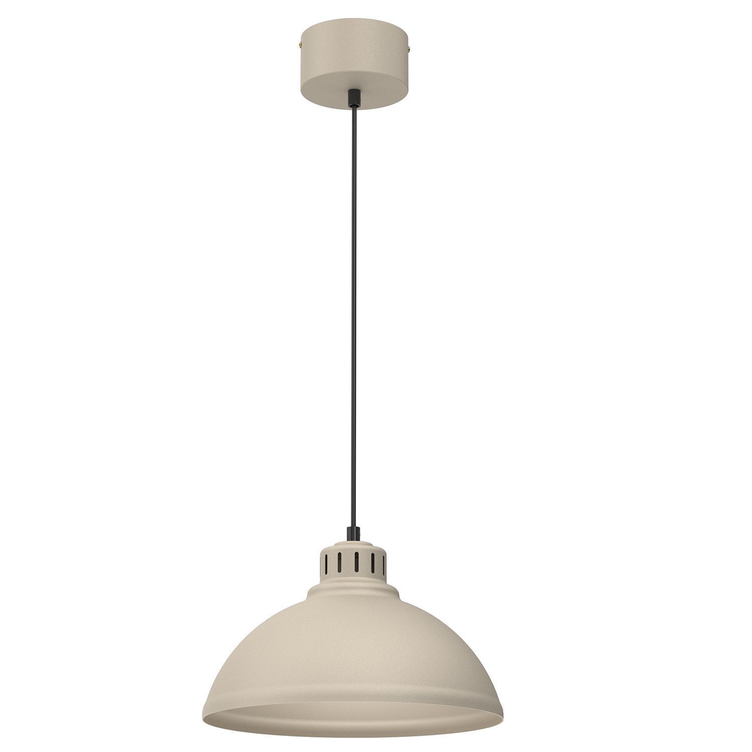 Loft Lampe à suspendre Beige Métal Ø30 cm E27 accentué