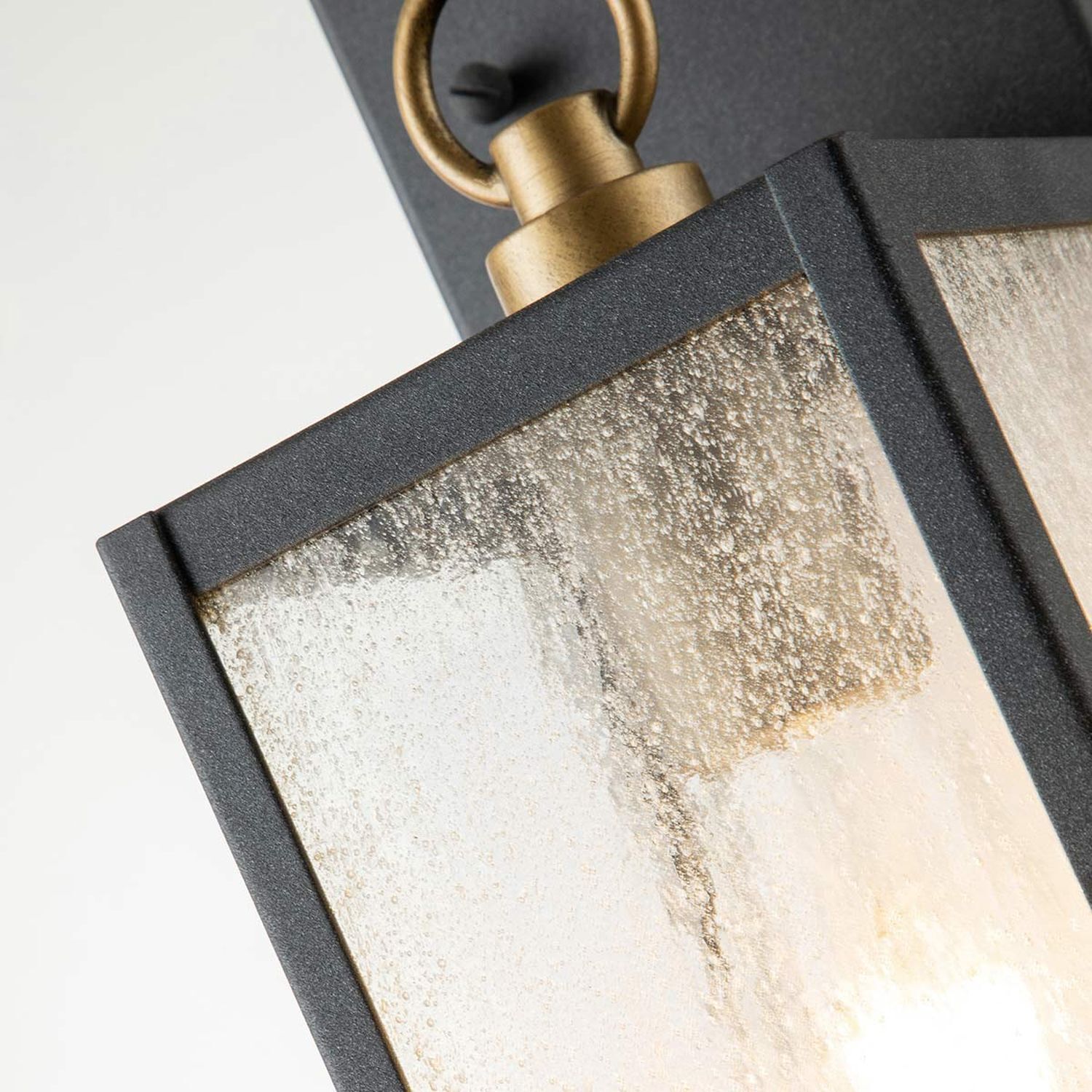 Vintage Wandleuchte außen Alu Glas E27 IP44 H: 31,6 cm Lampe