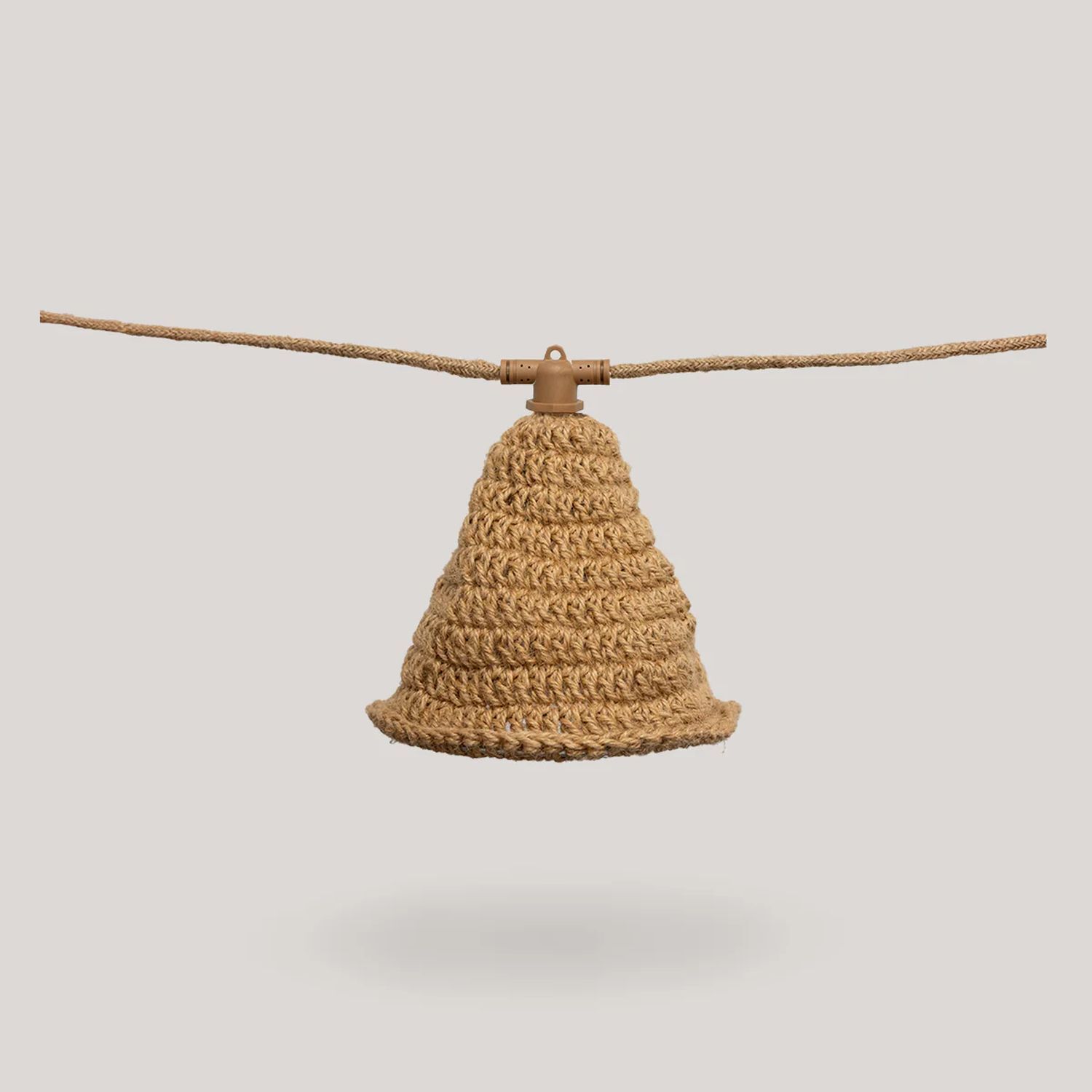 LED Solarlichterkette Garten 5m lang Outdoor Jute IP44