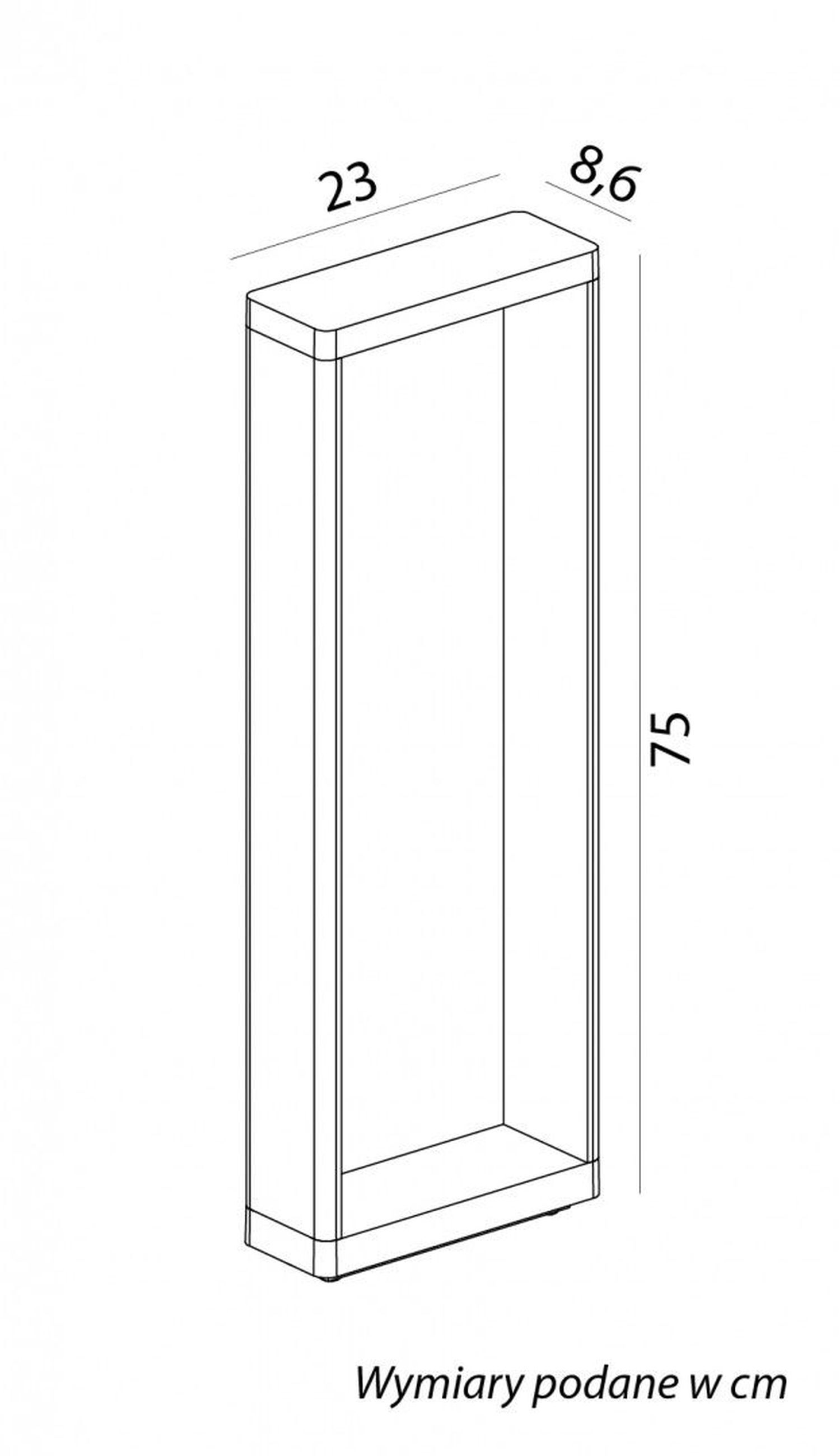 LED Stehlampe außen Aluminium Glas IP65 9 W 75 cm hoch Kabinett, Mobiliar, Schrank, Briefkasten, Handlung