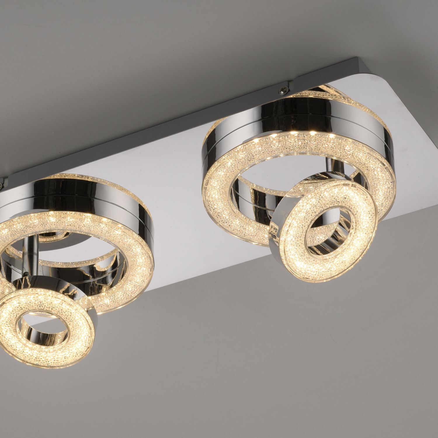 LED Deckenspot Metall flexibel 3000 K 1200 lm Chrom Deckenleuchte, Klebeband, Leuchte