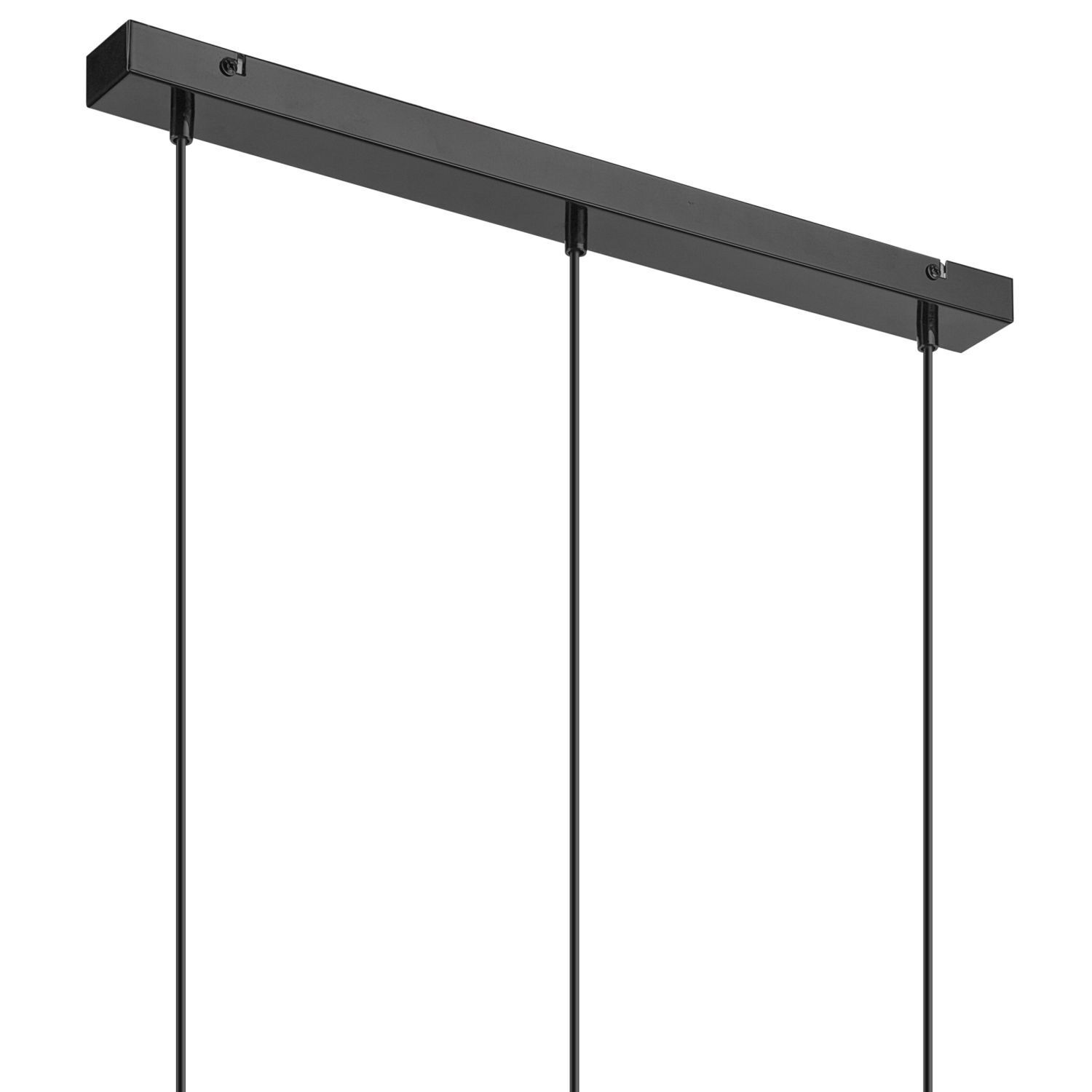 Hängelampe Schwarz Gold 3-flammig E27 B: 60 cm Metall