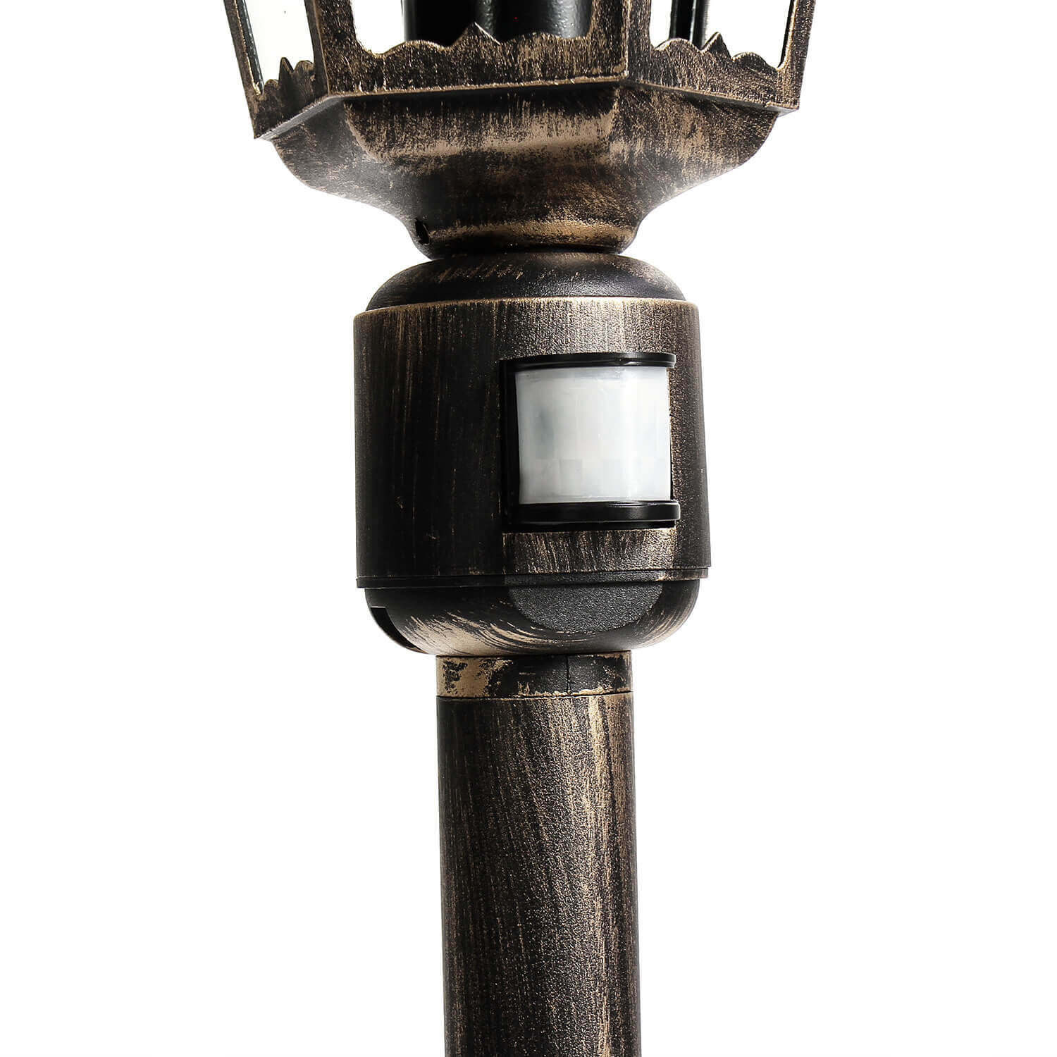 Wegeleuchte mit Bewegungsmelder in Schwarz Kupfer Lampe