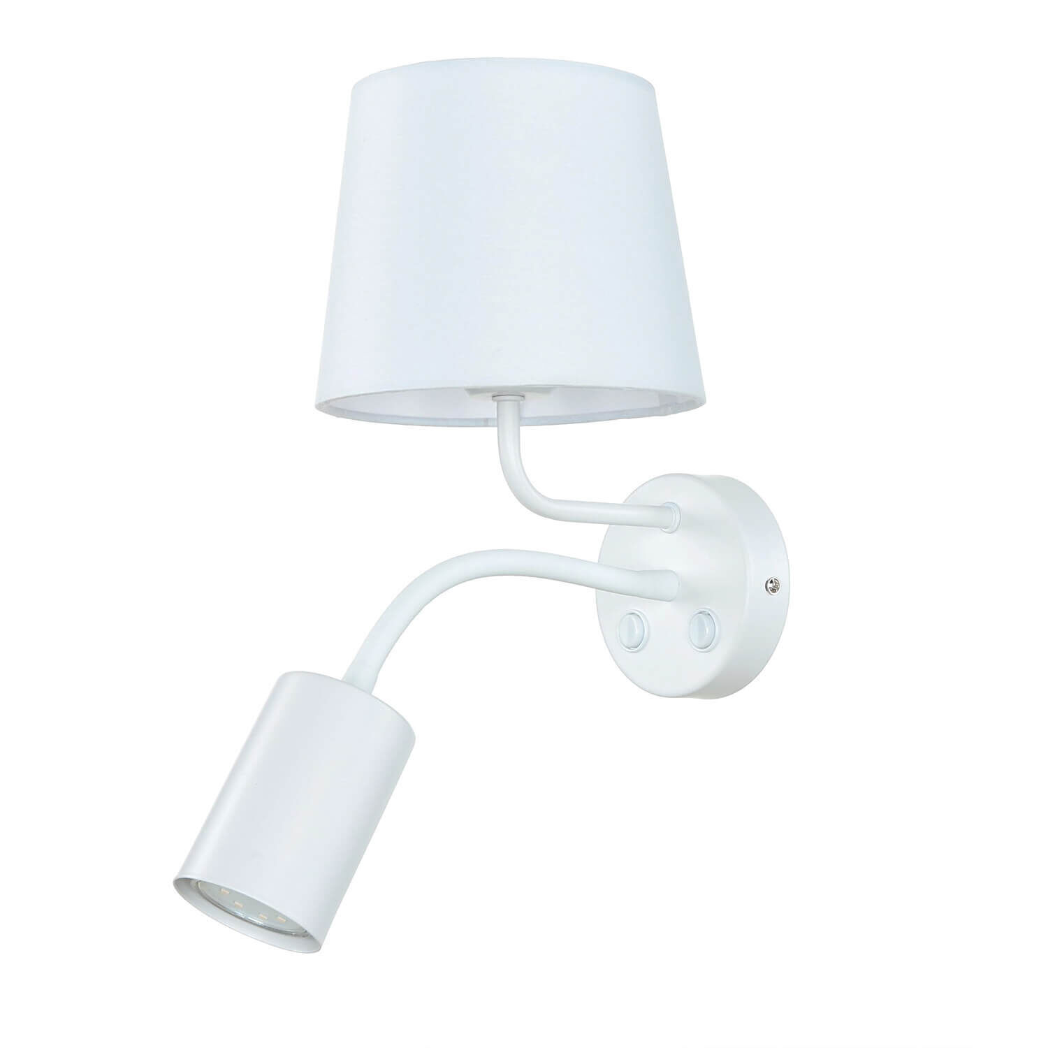 Wandlampe Weiß E27 mit Leselampe verstellbar GU10
