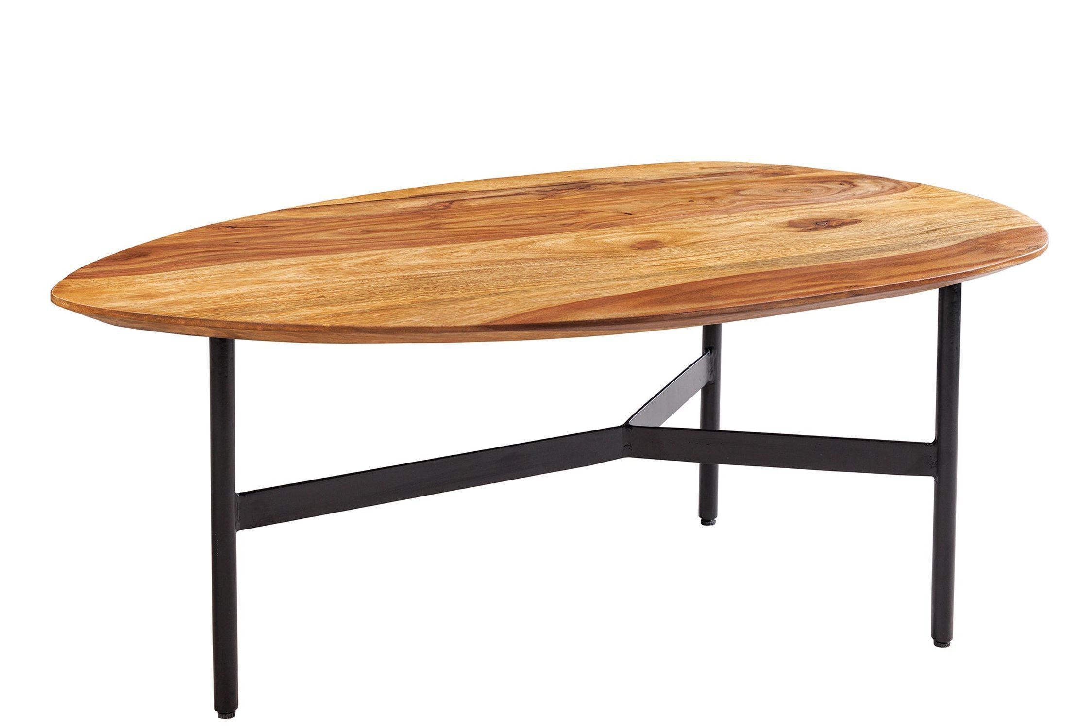Table basse en bois de sheesham et métal 86 x 50 cm