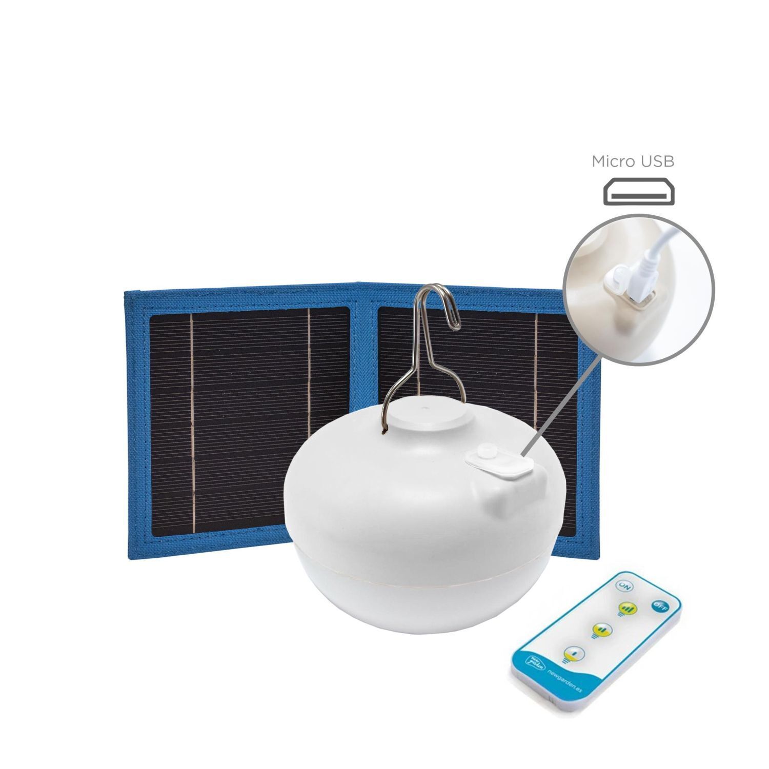 Ampoule LED Crochet Aimant 2700 K dimmable USB Solaire