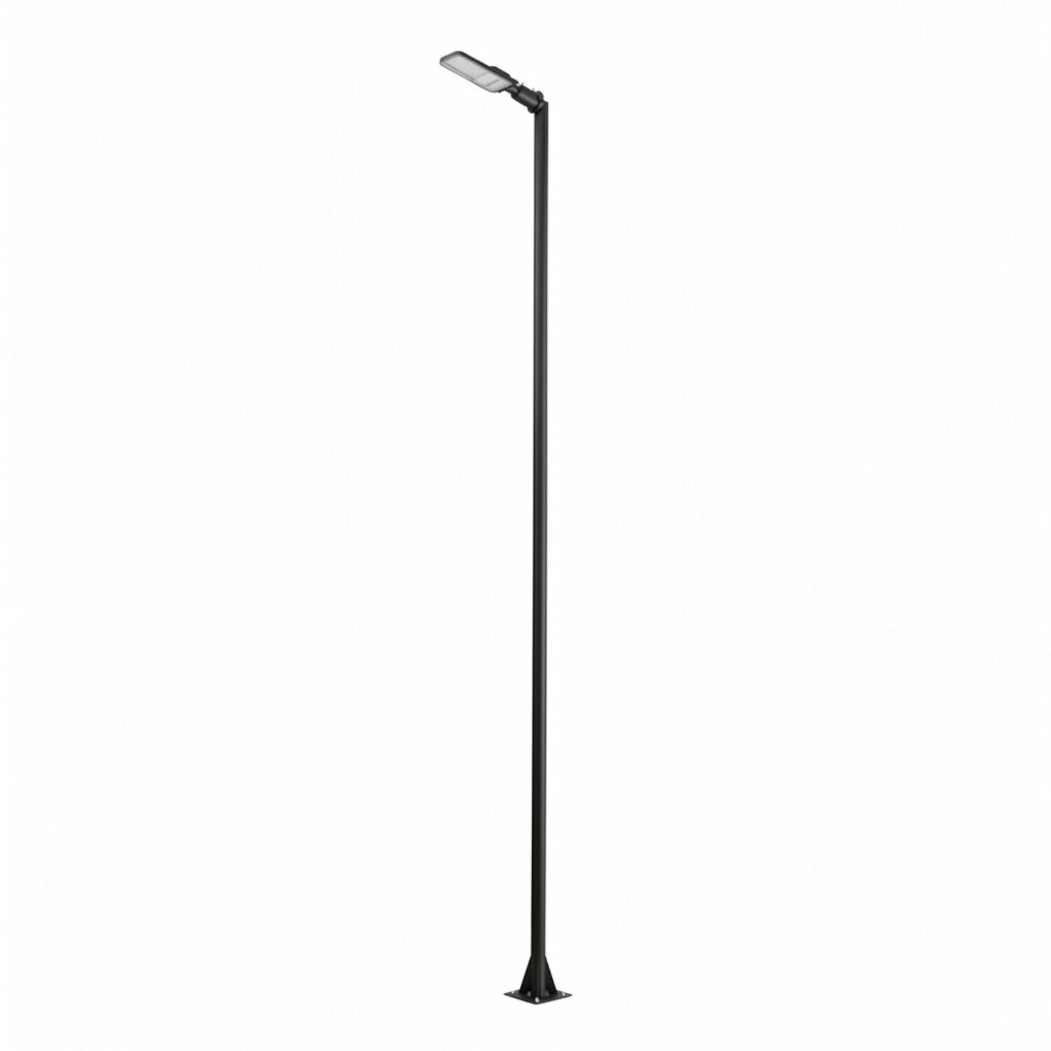 Straßenlaterne, Außenbeleuchtung, LED-Lampe, Erdanker/Standfuß, schwarz