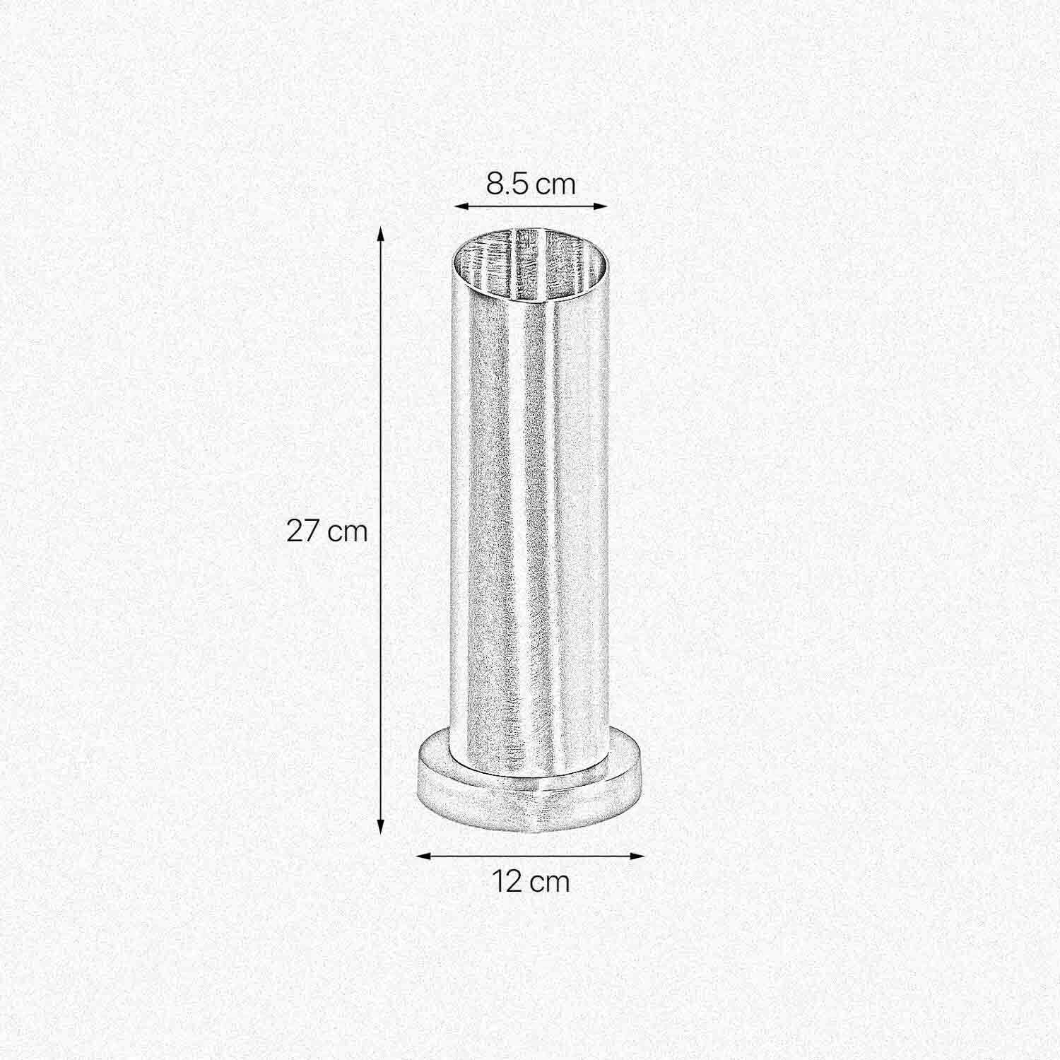 Lampe de table laiton massif H : 27 cm Ø 8,5 cm étroit petit