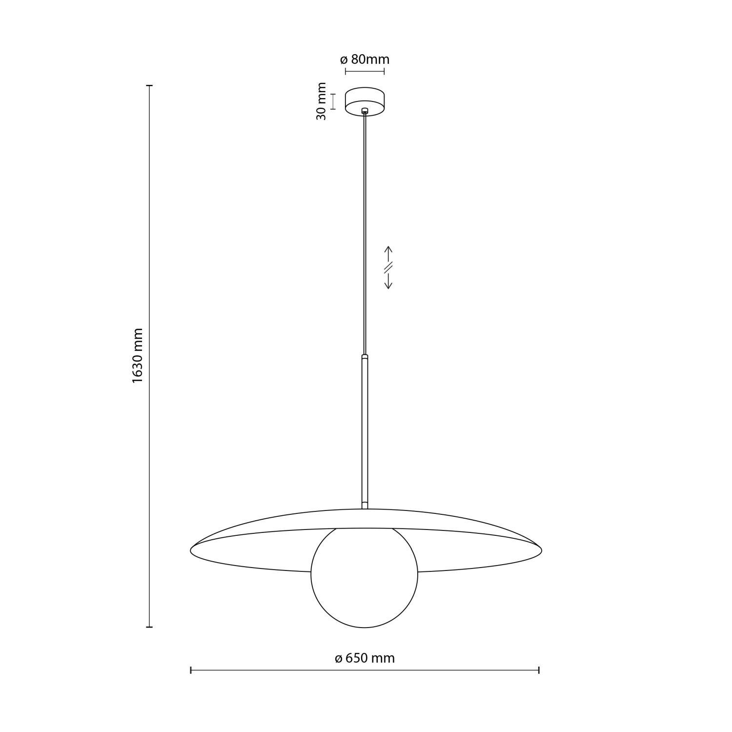 Blendarme Hängelampe Ziegelrot Metall Glas E27 Ø65 cm