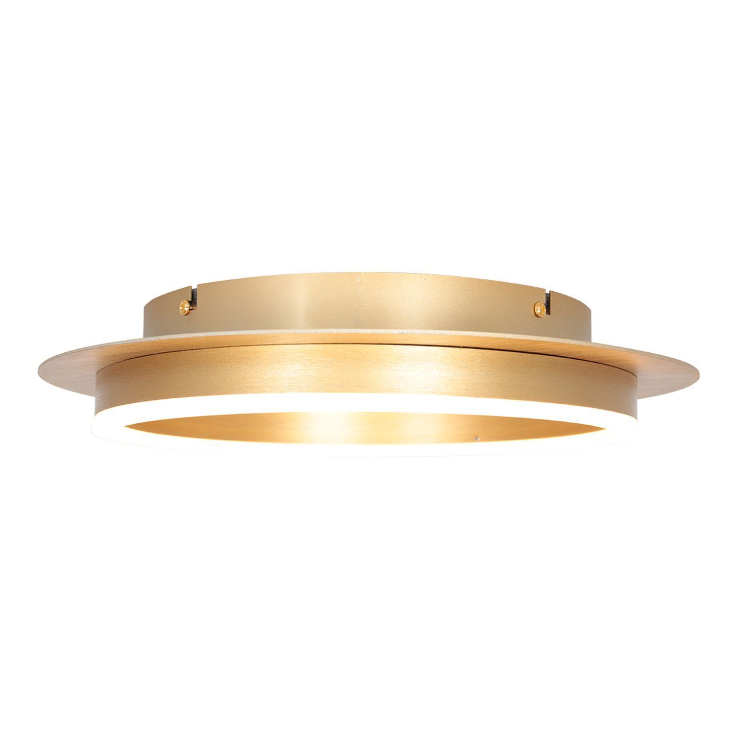 LED Deckenlampe Metall Kunststoff in Gold B:32 cm Ring