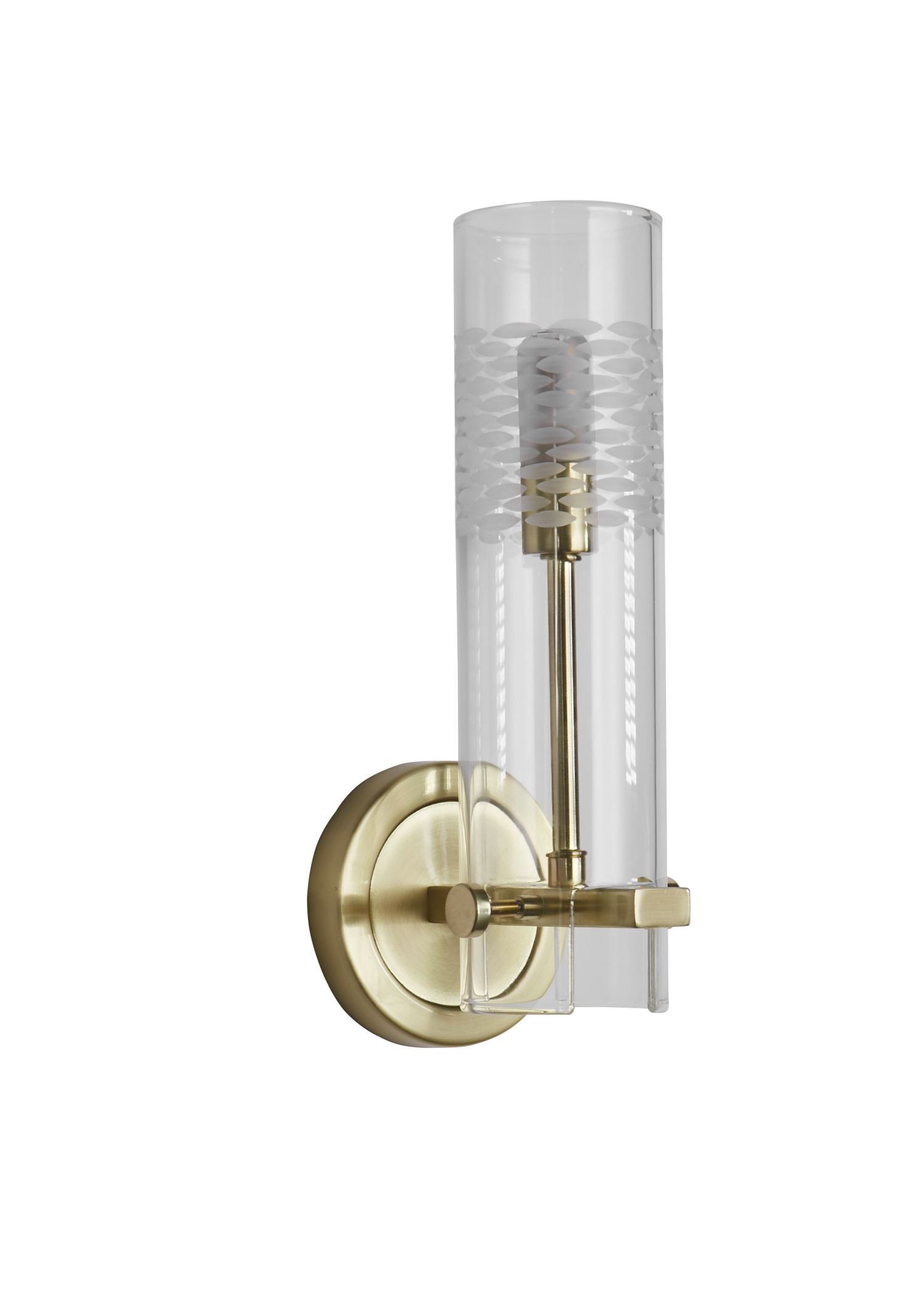 Spiegelleuchte in Messing Klar IP44 G9 H: 28,5 cm