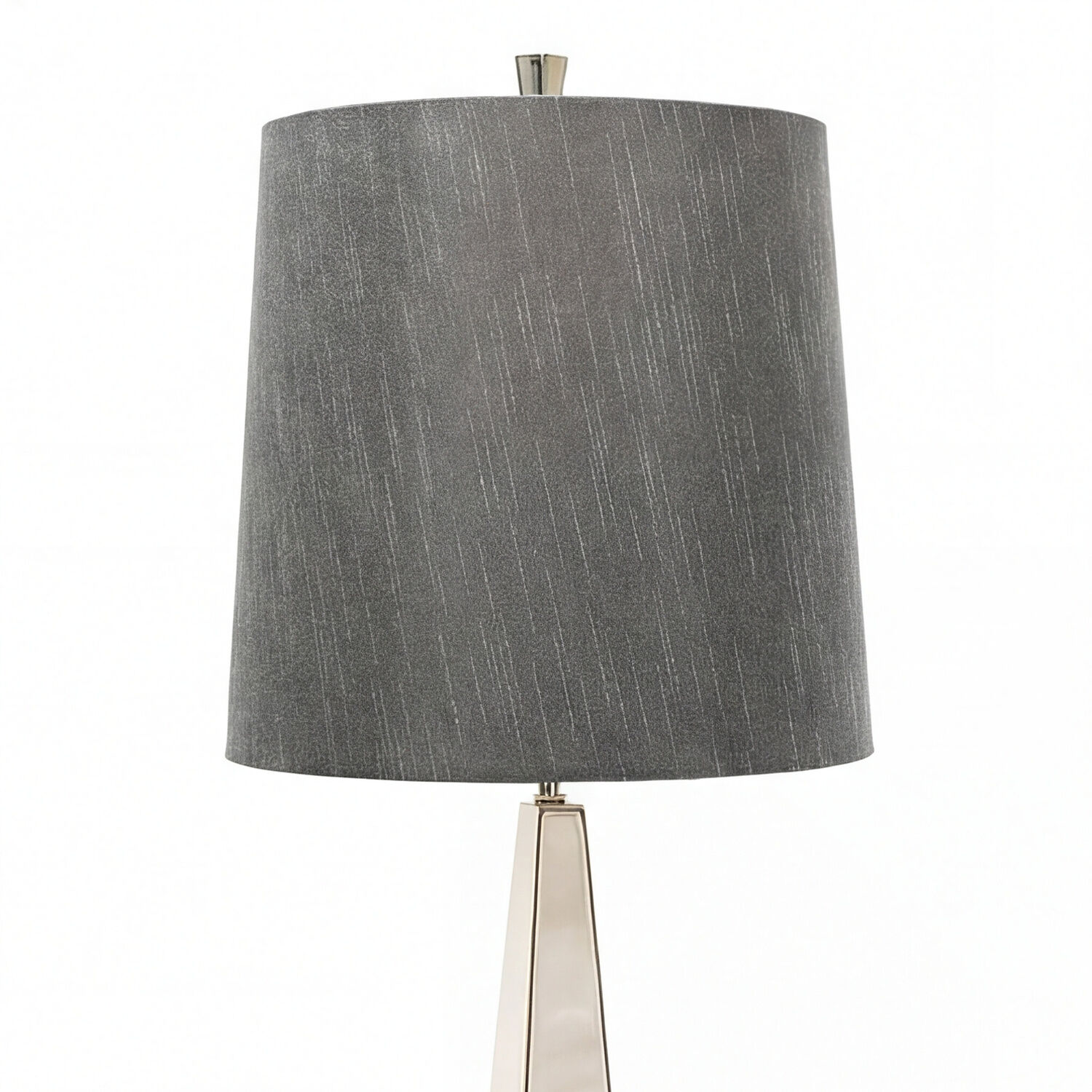  Tischlampe, Lampenschirm, Metallbasis, Grau, Modern