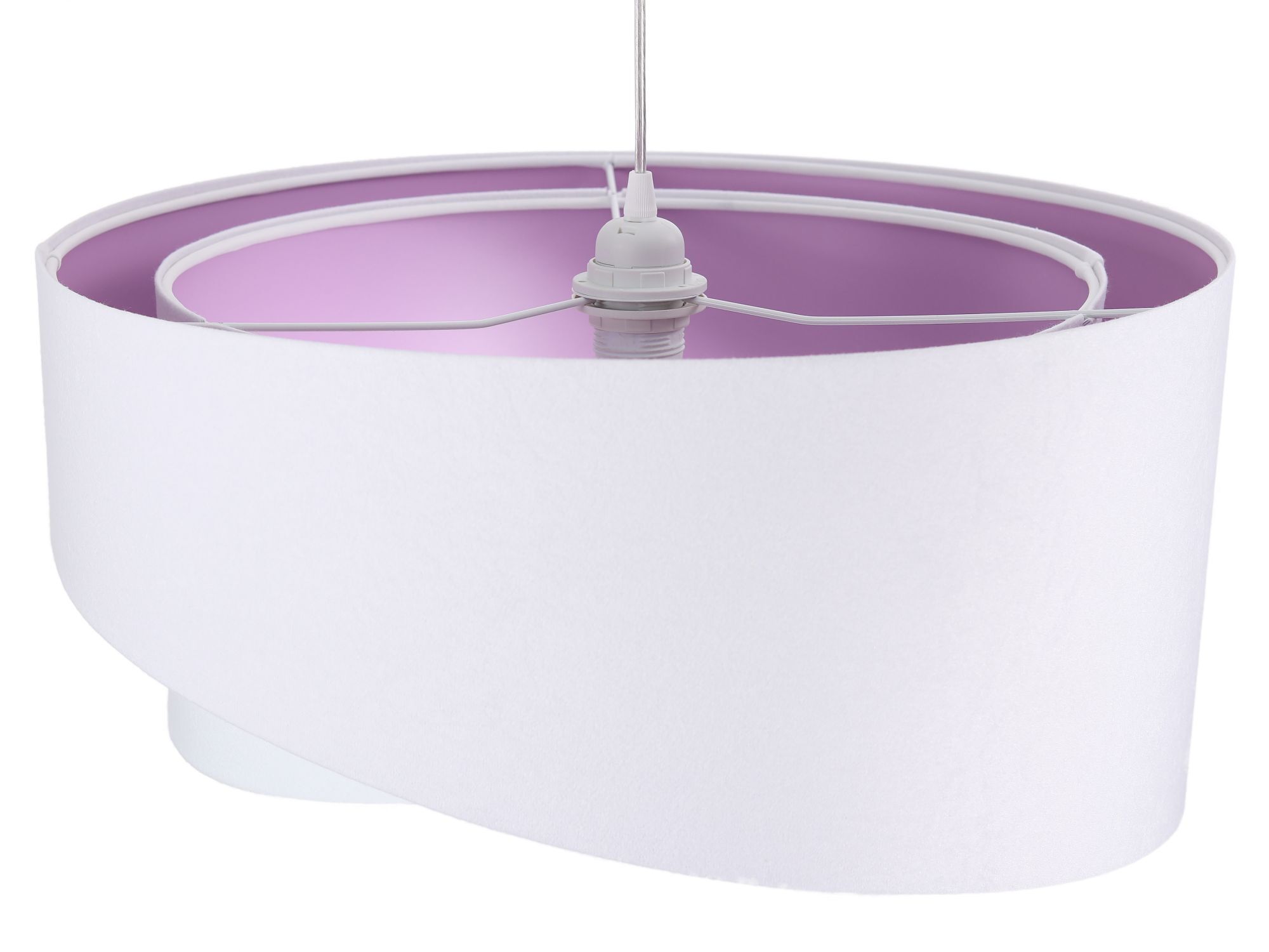 Lampe à suspendre Blanc Lilas rond Ø50cm Table à manger