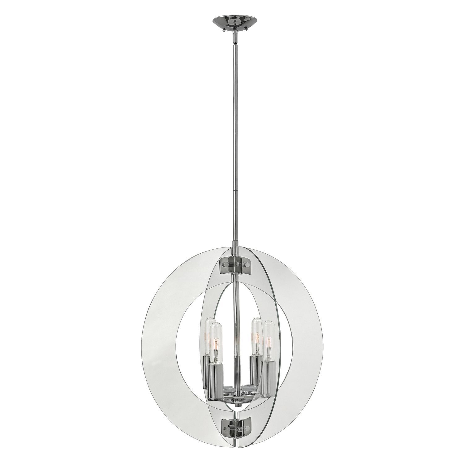 Plafonnier Chrome Clair Métal Verre Moderne BATILA