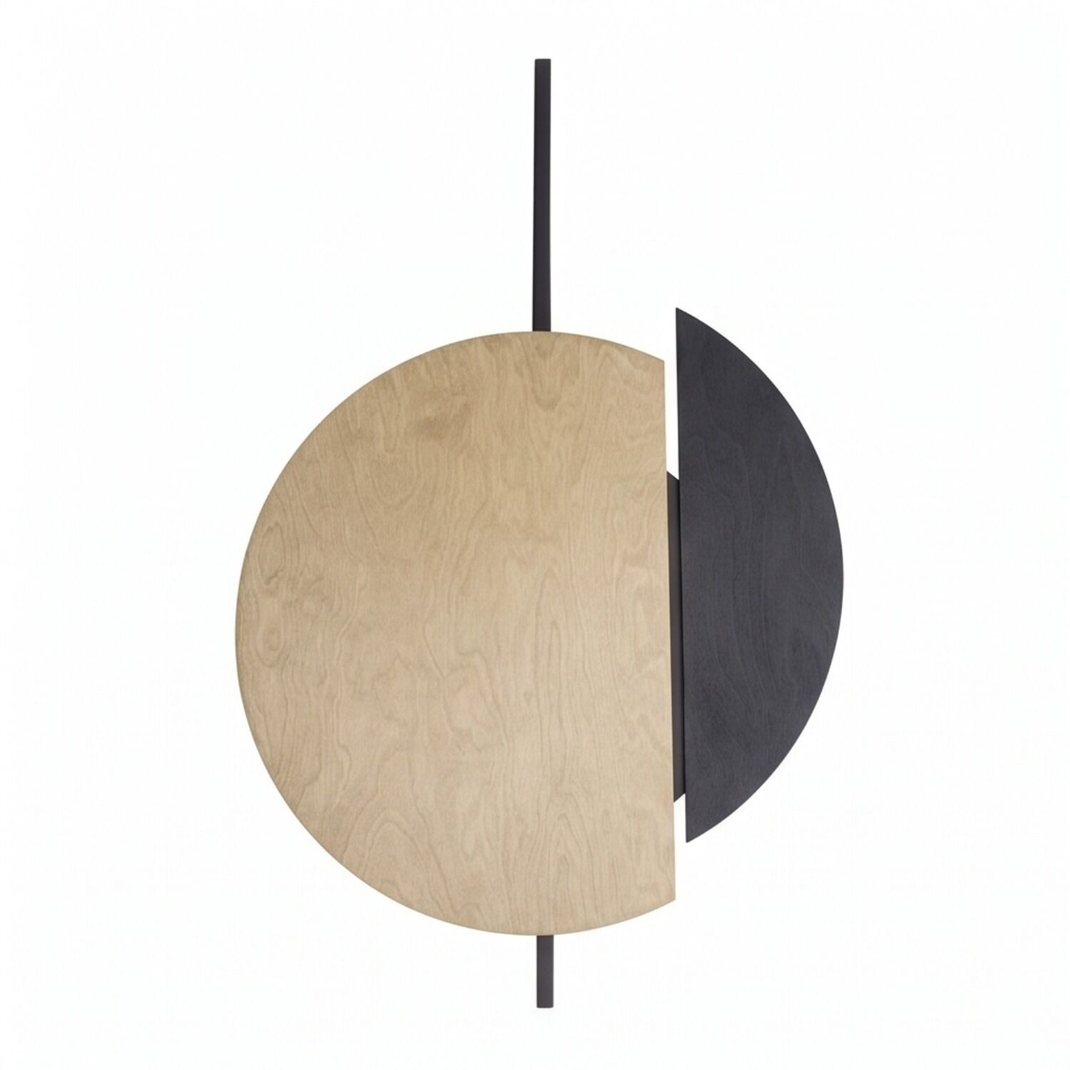 Wandleuchte groß H: 80 cm Holz Metall flach indirekt 2x GX53