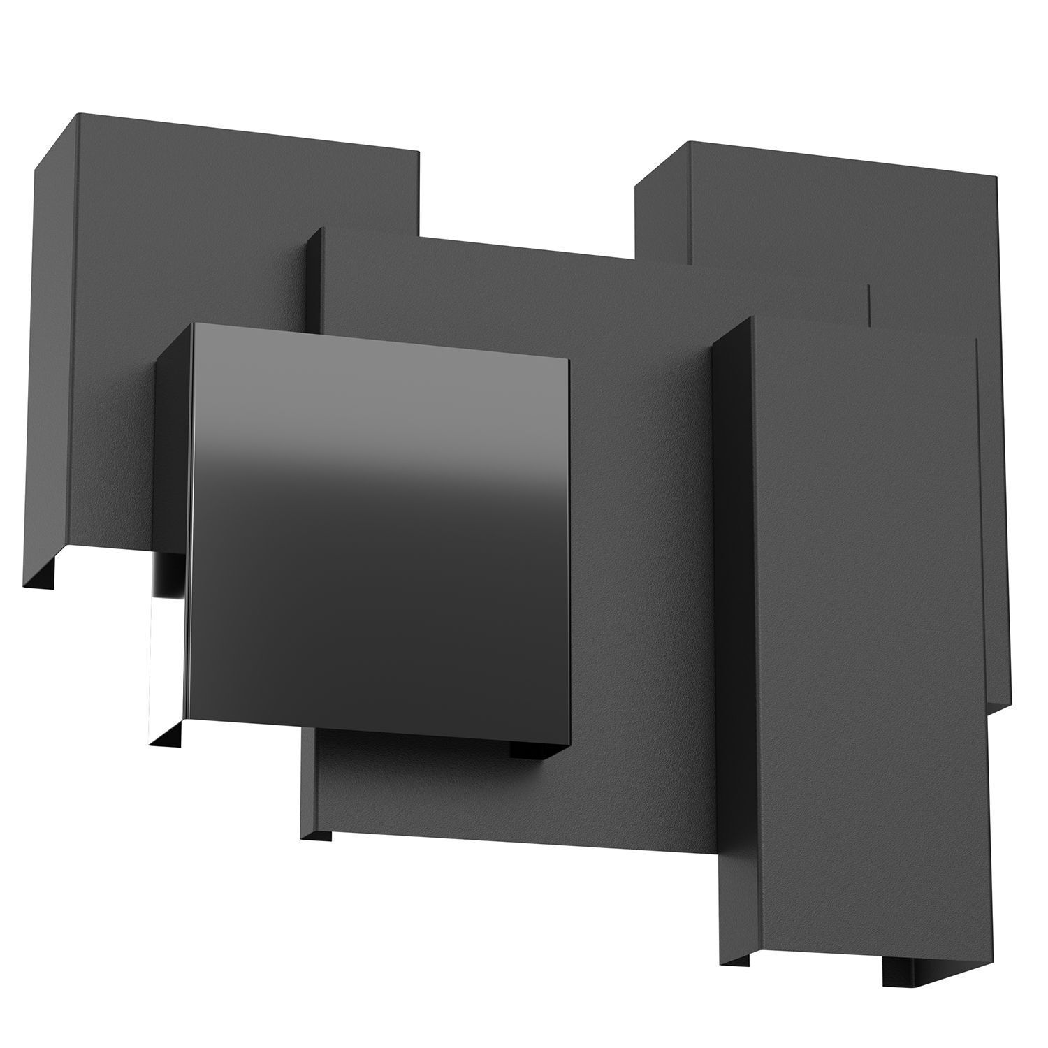 Wandlampe Metall Schwarz B:36 cm G9 indirektes Licht Moebel, Tabelle, Postfach