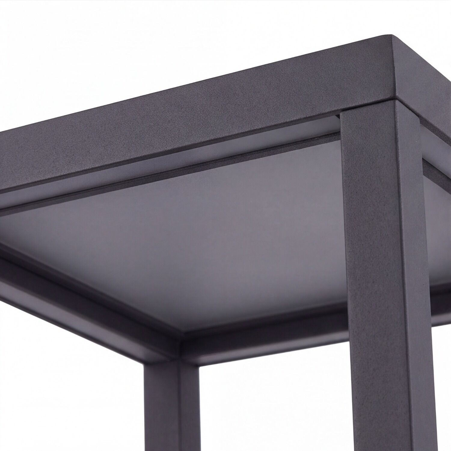 metall, robust, rahmen, grau, tisch