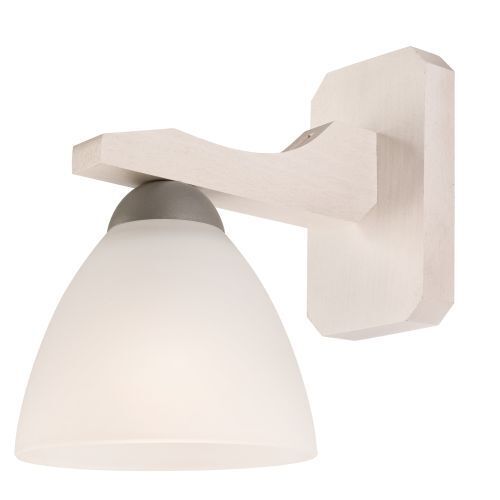 Wandlampe BATORY Braun Holz Glas gemütlich Lampe