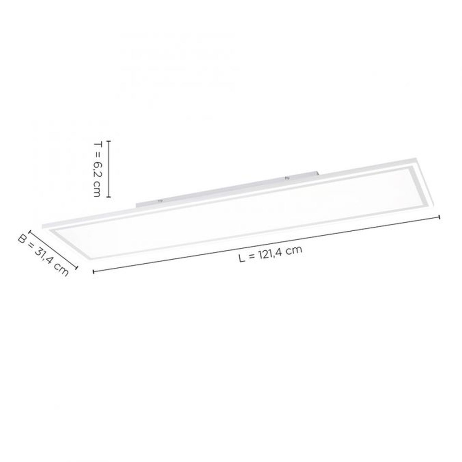 Dimmbare LED Deckenleuchte Fernbedienung 54 W 121,4 cm