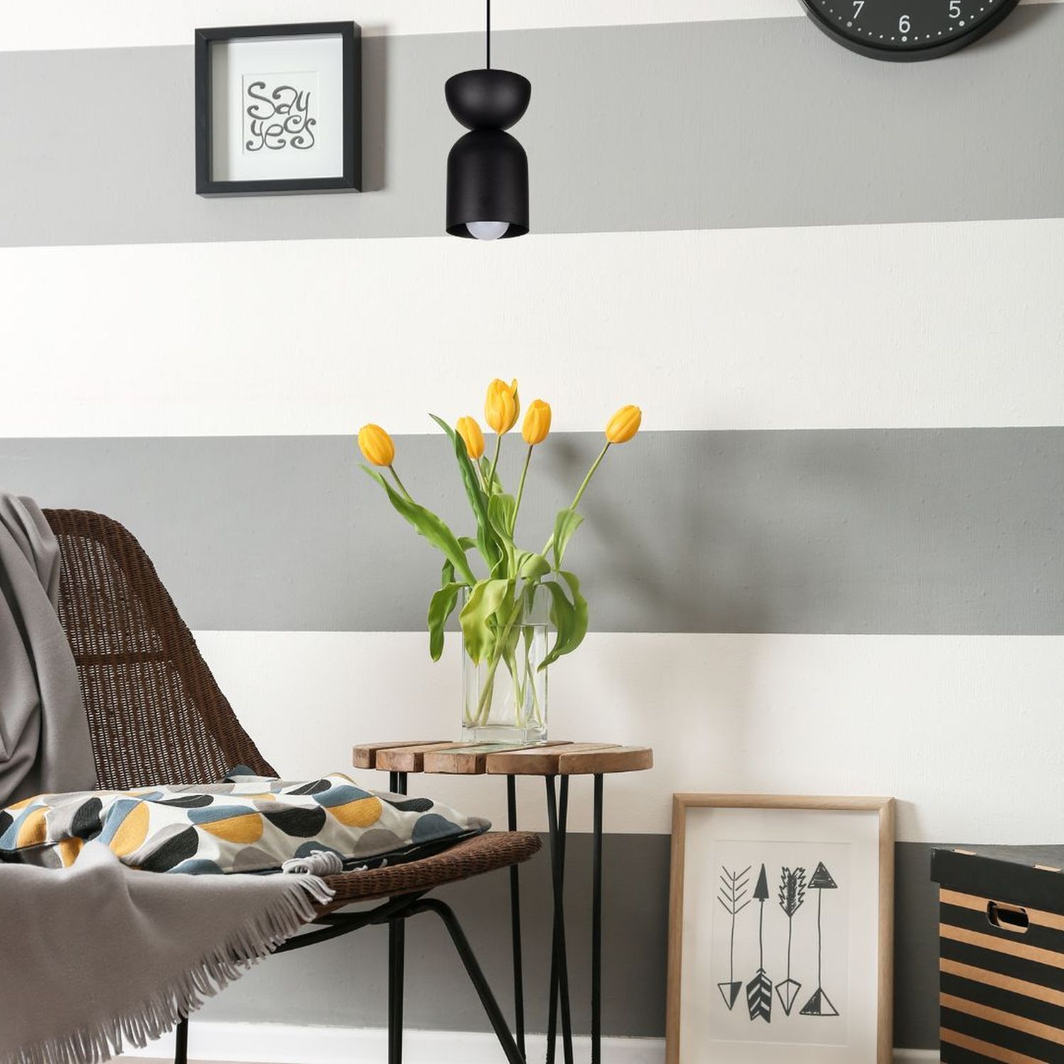 Drinnen, Innenarchitektur, Tabelle, Lampe, Pflanze