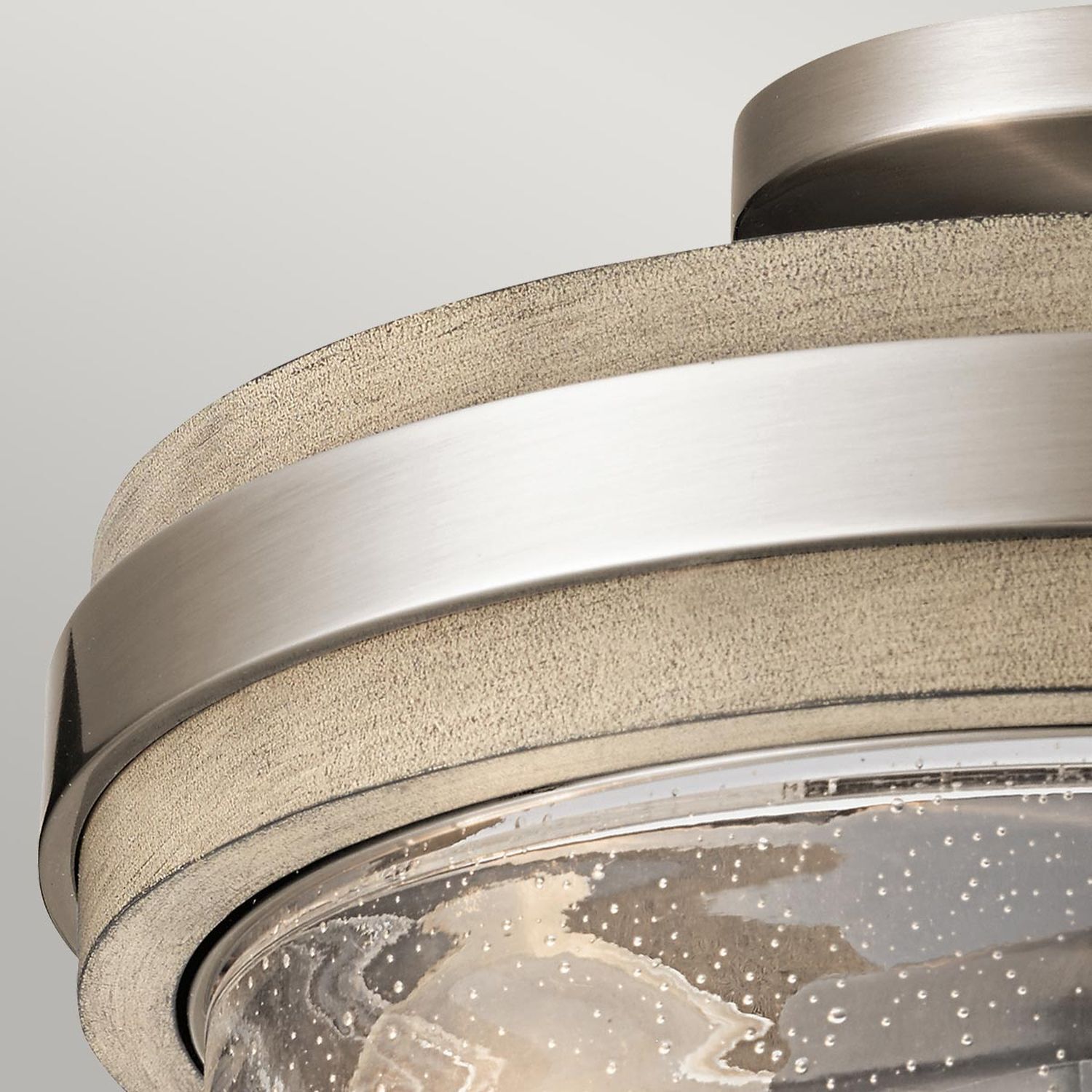 Deckenlampe innen rund D: 30,5 cm Metall Glas 1x E27 deckenleuchte, leuchte, fixture, metallisch, glas