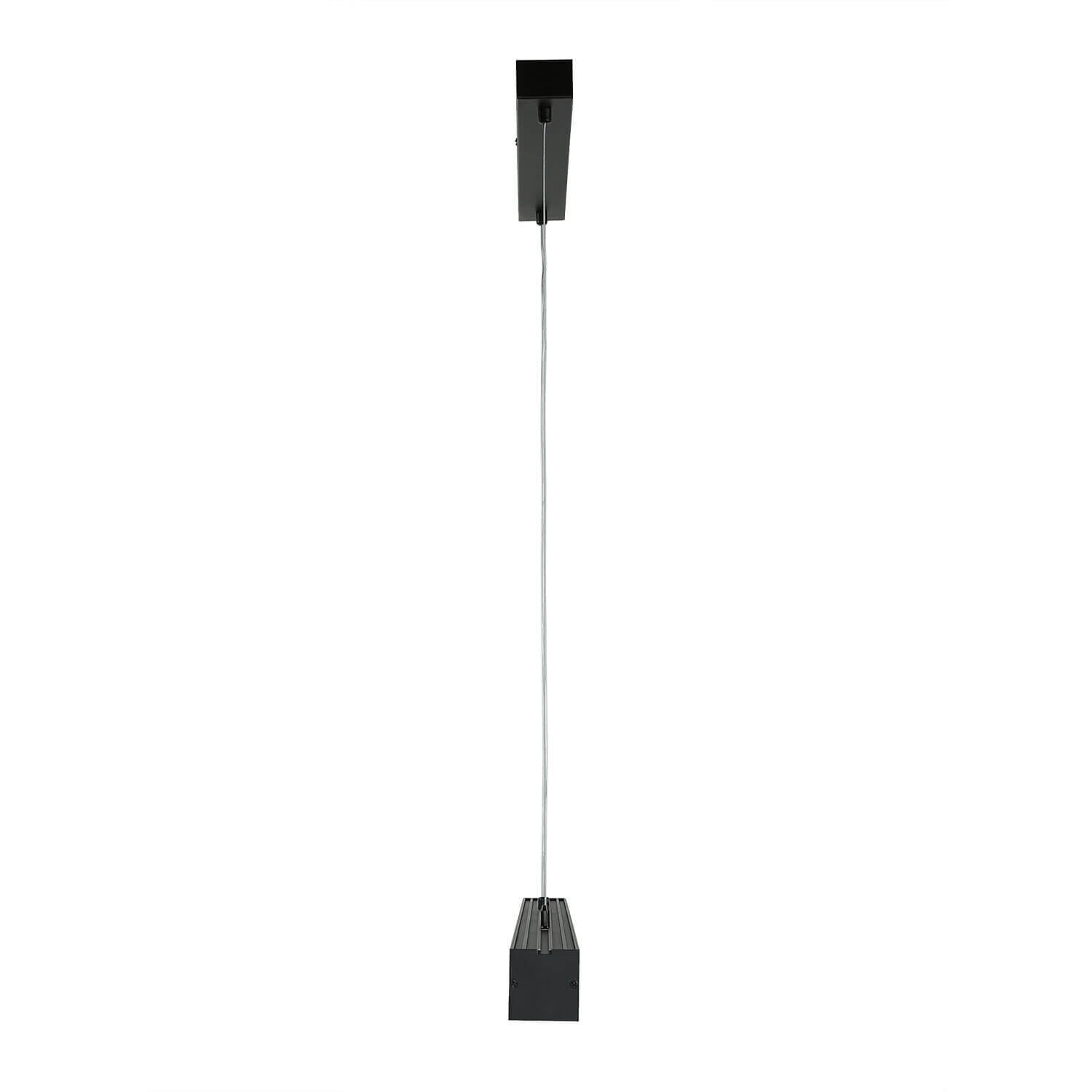Suspension LED métal noir allongé L : 100 cm Lampe