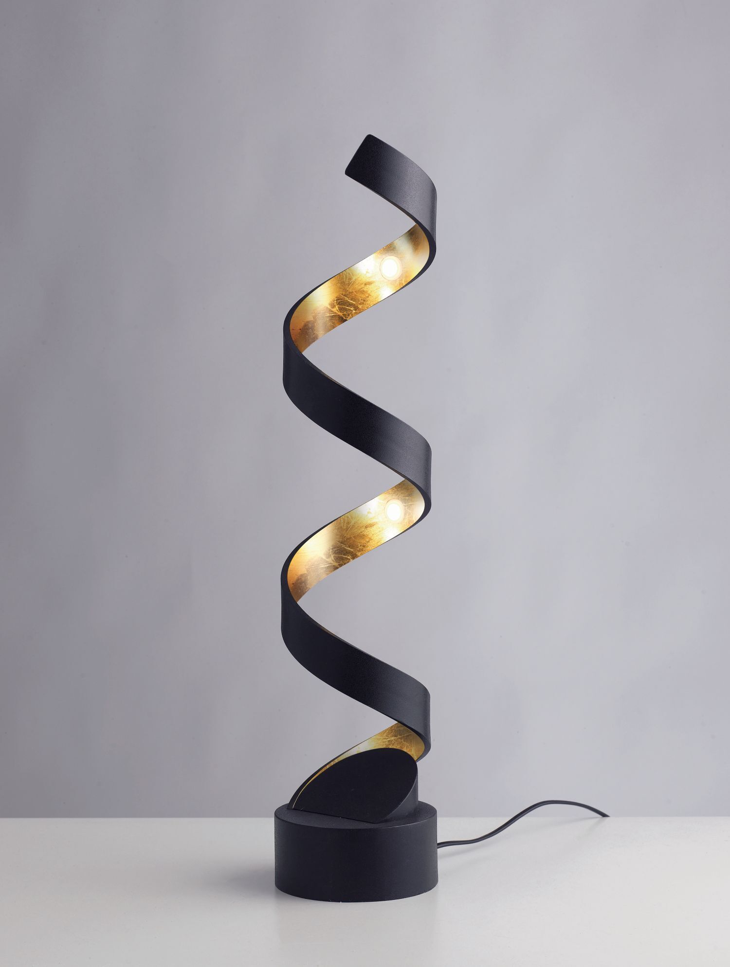 Lampe de table LED Spirale Noir Or 66 cm 12 W 3000 K