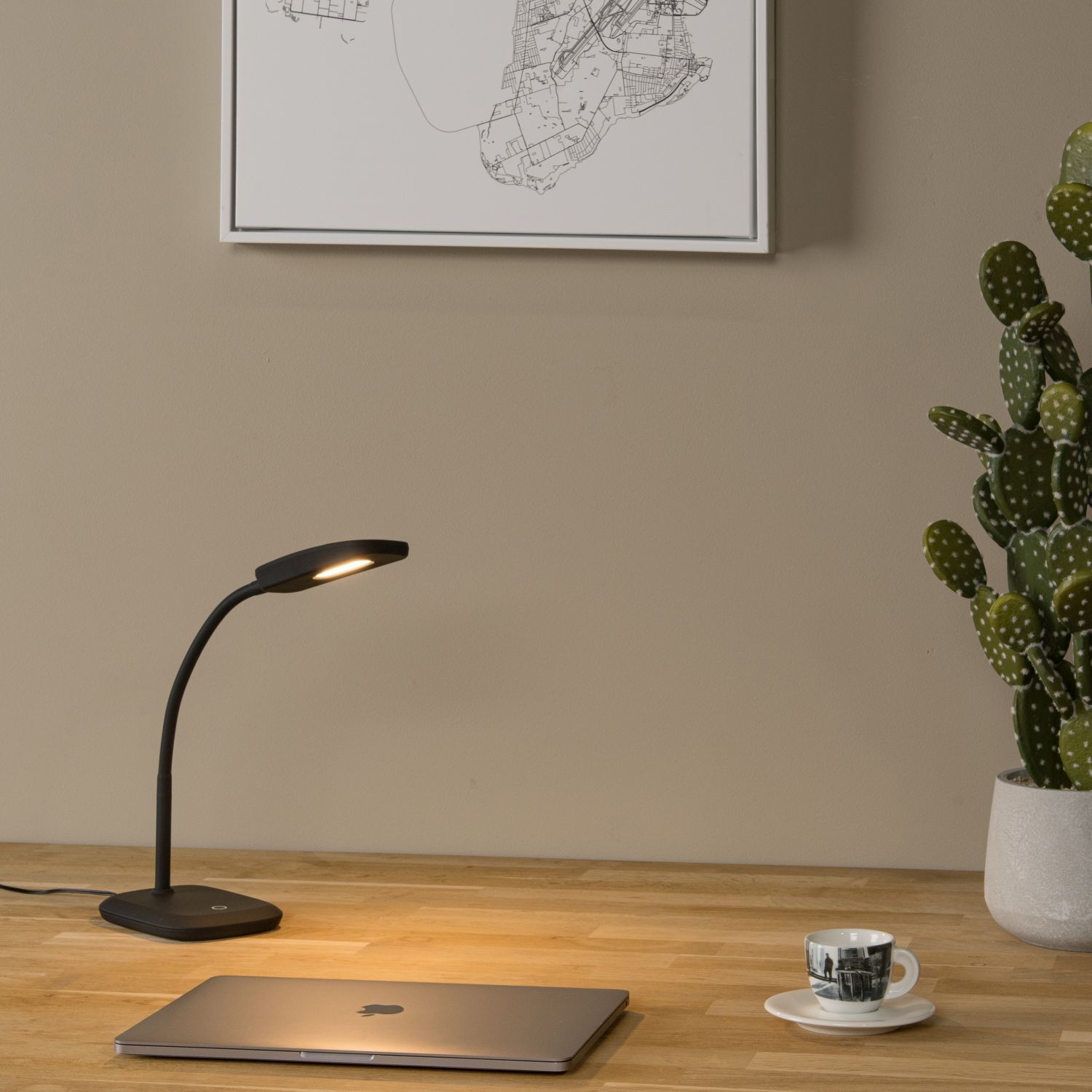 Lampe, Tasse, Laptop, Pc, Weiße Tafel