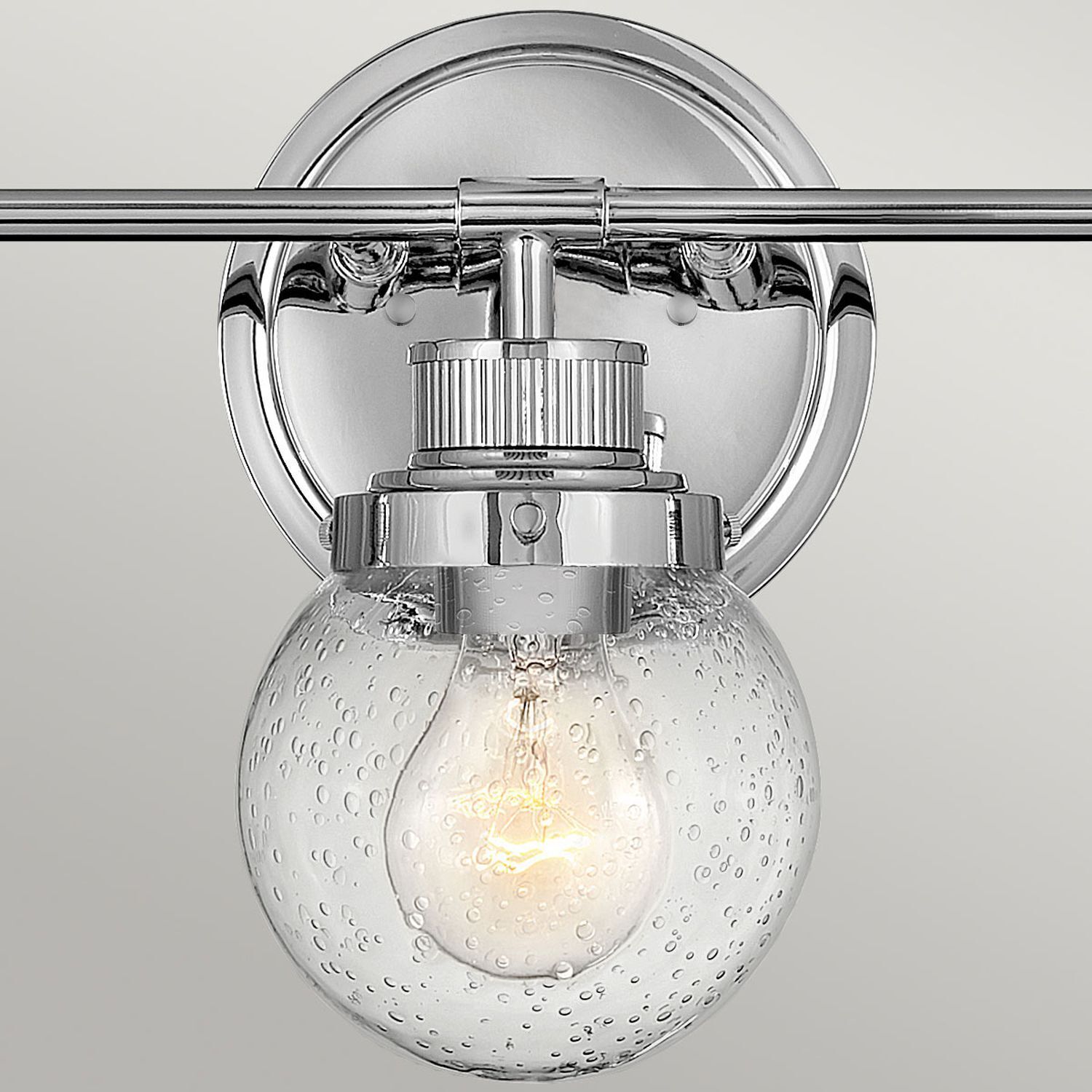 Badlampe Wand Metall Glas E27 IP44 B: 61,5 cm Chrom ZOFIA Leuchten, Glühbirne, Wandlampe, Chrom, Rundglas