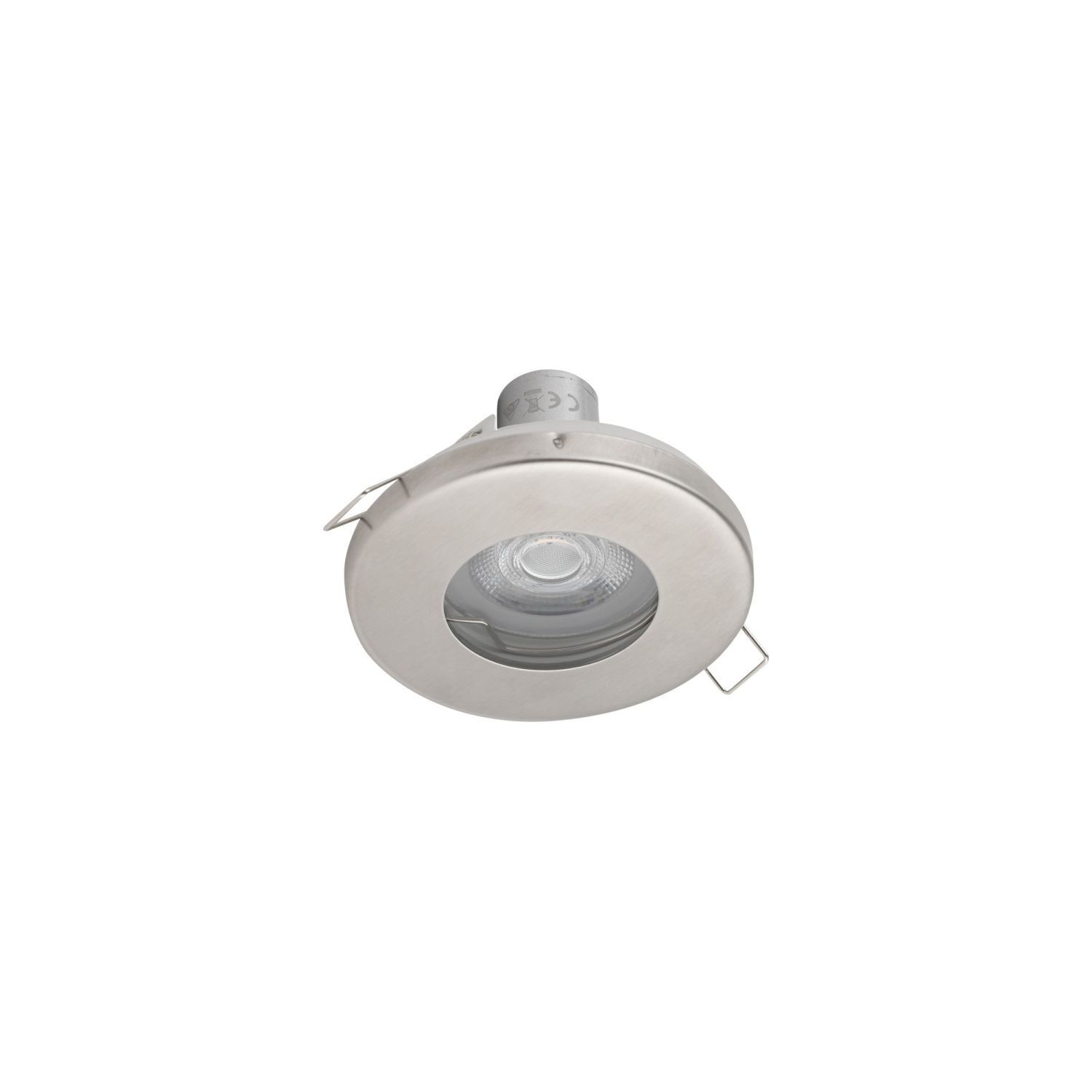 Einbaustrahler rund Ø 85 mm in Silber IP54/20 GU10 Metall Einbaustrahler, LED, Spotlight, Rund, stahl_grau