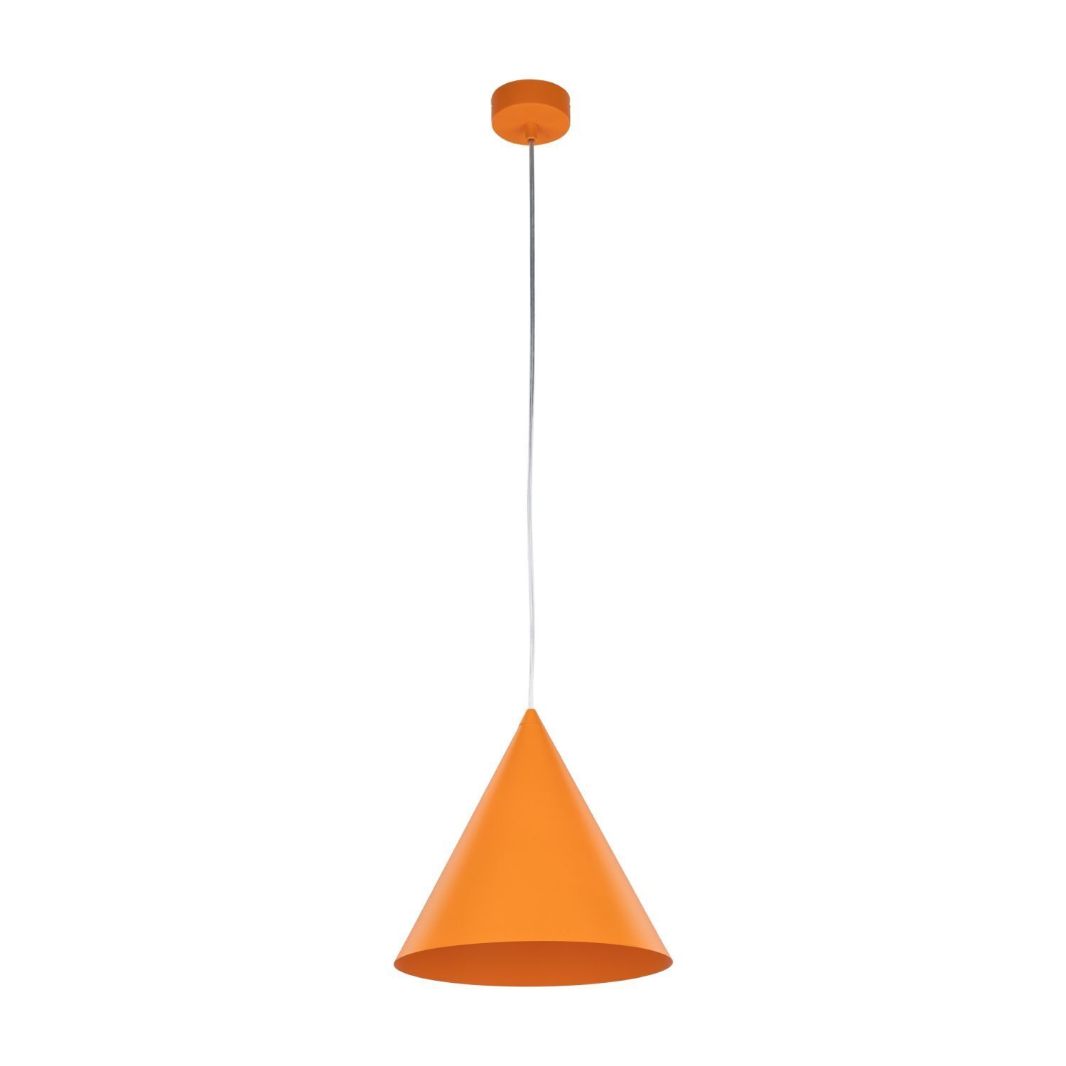 Suspension métal Ø 25 cm H : 160 cm réglable Orange E27