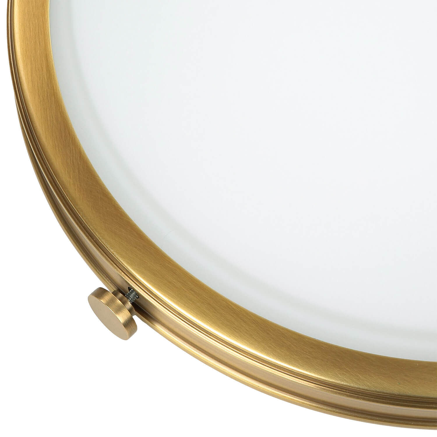 Deckenleuchte rund blendarm in Messing Weiß Wohnzimmer Fenster