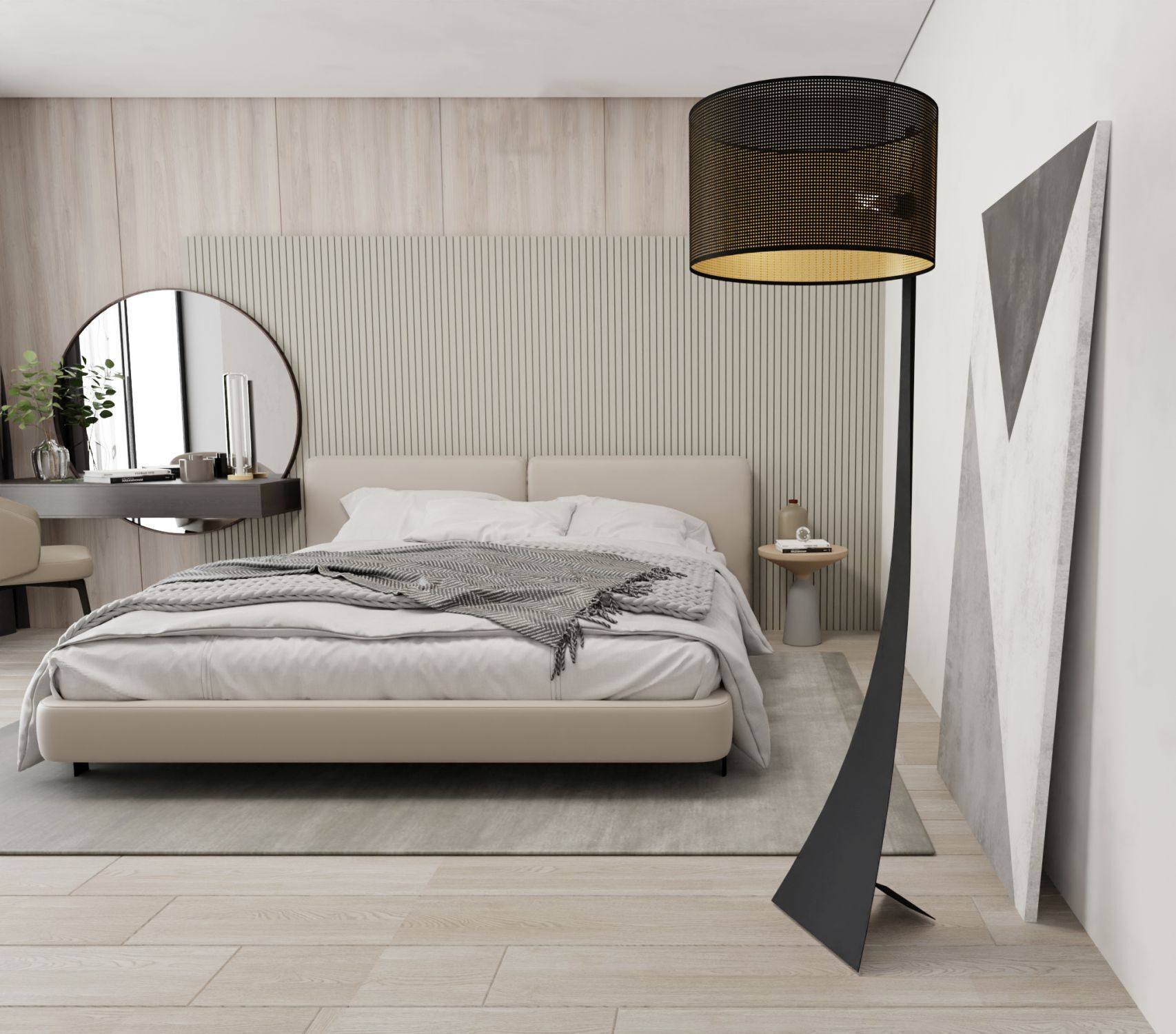 Lampadaire Tissu Métal 157 cm Moderne en noir or E27 Lampe, Stehlampe