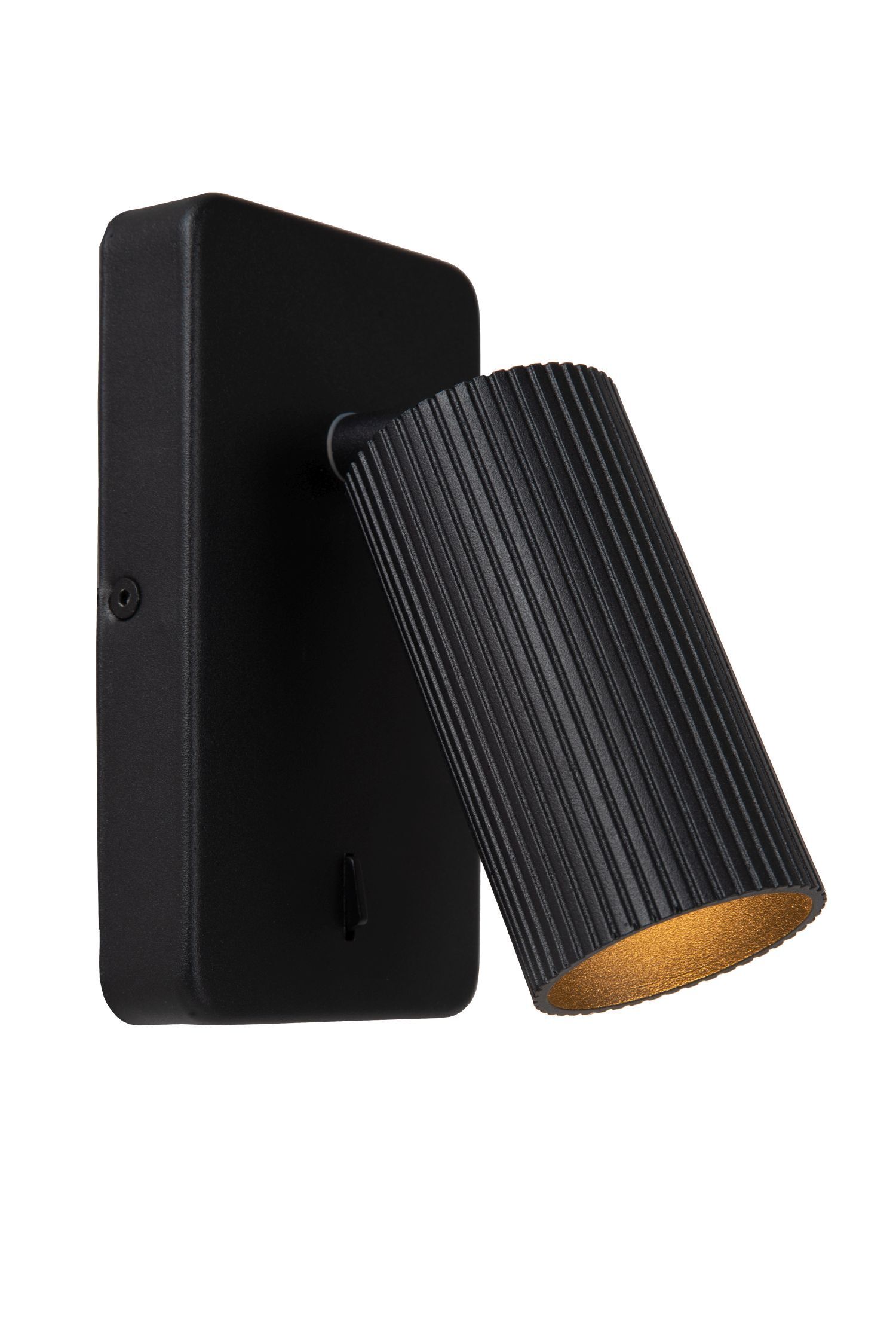 Wandstrahler mit Schalter Schwarz GU10 H:16 cm