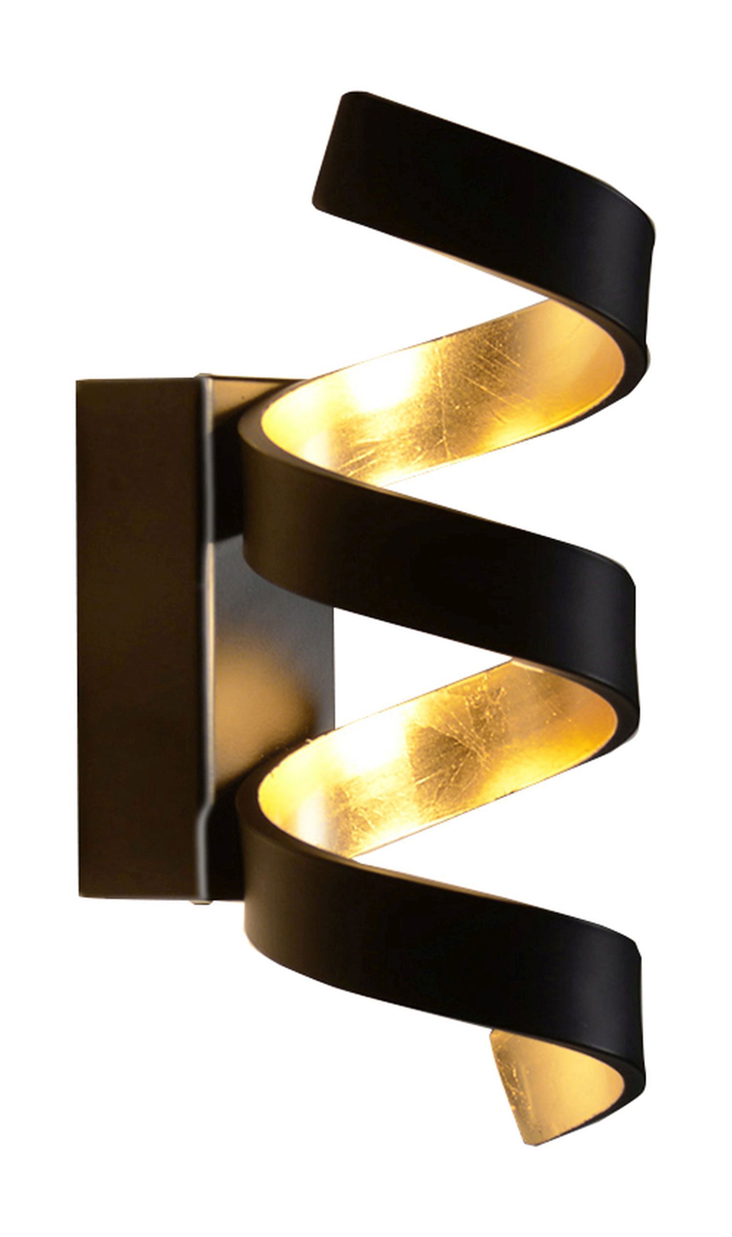 Applique LED Spirale Noir Or H:26 cm 3000 K 9 W