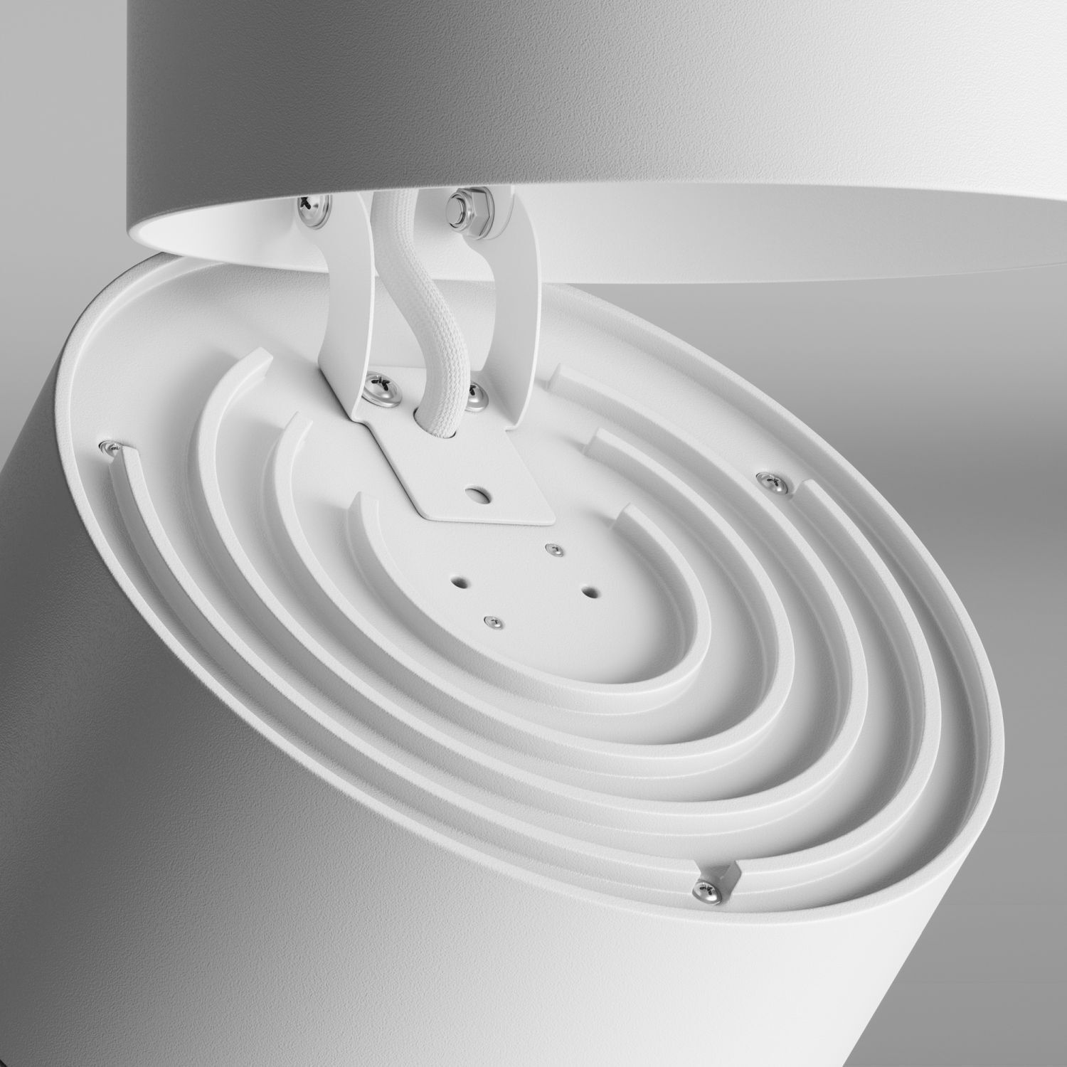 LED Deckenspot schwenkbar Metall Weiß L:10 cm 3000 K Deckenlampe, Lampe, Aufhängung, Stromkabel, Metall/Plastik
