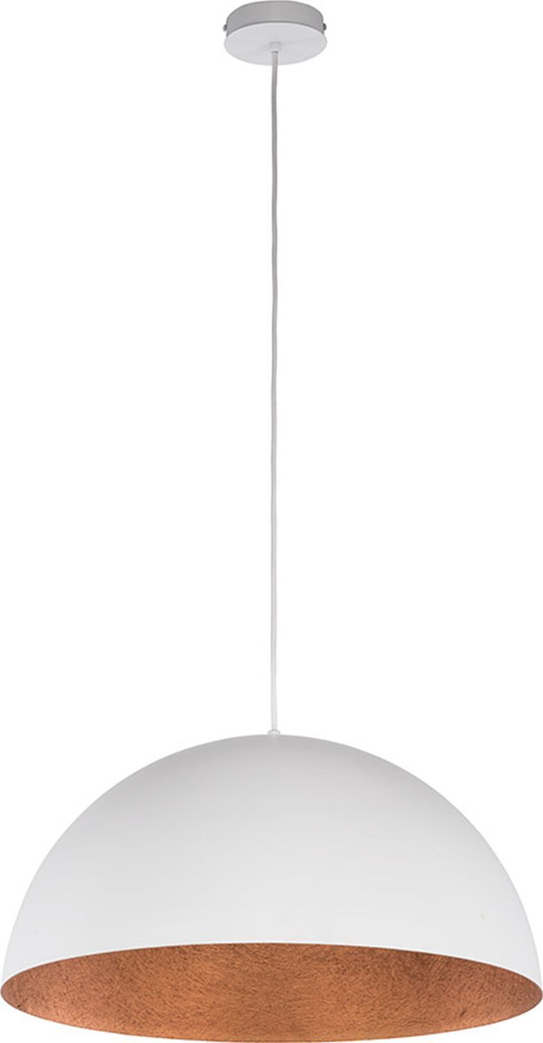 Lampe à suspendre moderne blanc cuivre Ferra