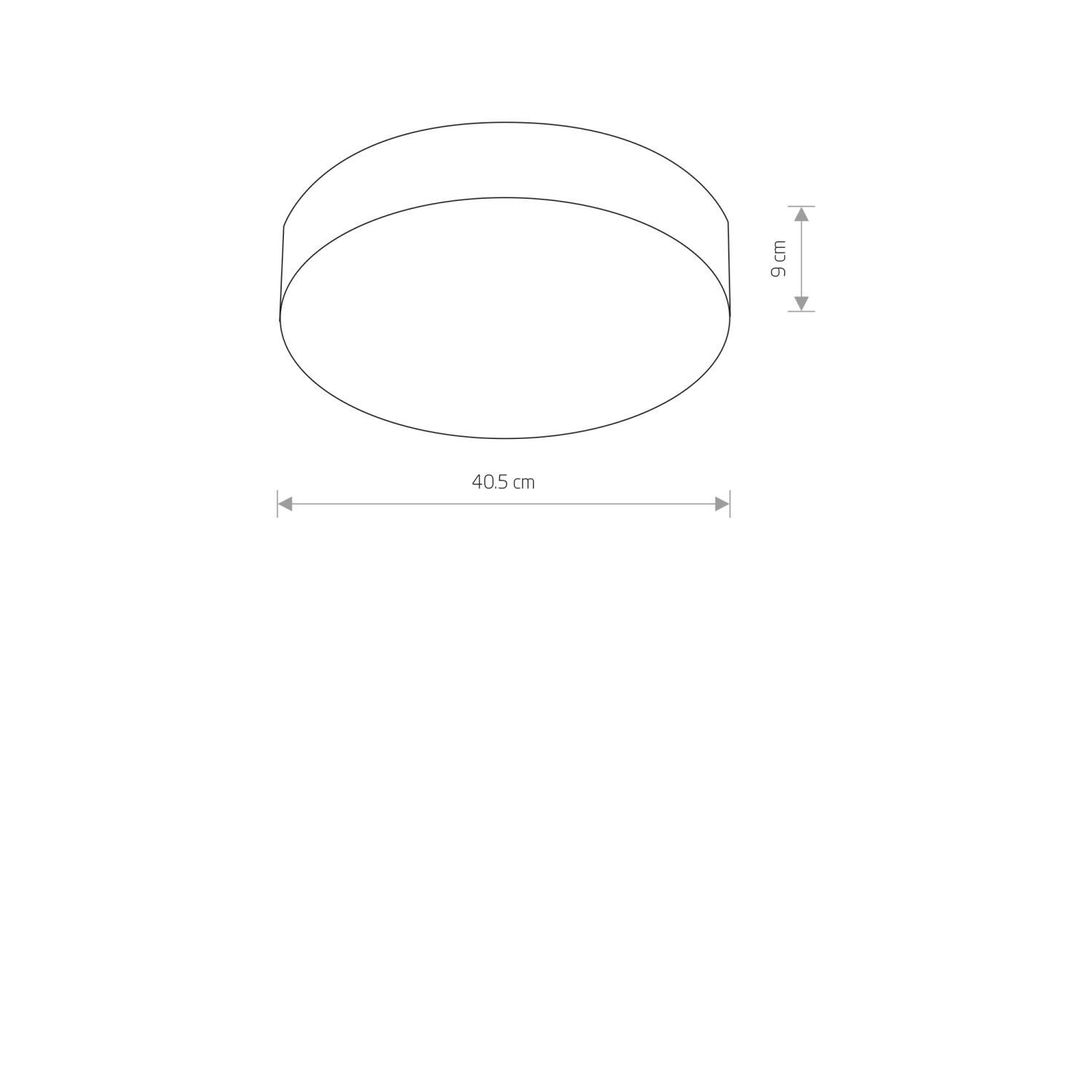 Plafonnier LED 4000 K 2200 lm Ø 40,5 cm rond noir
