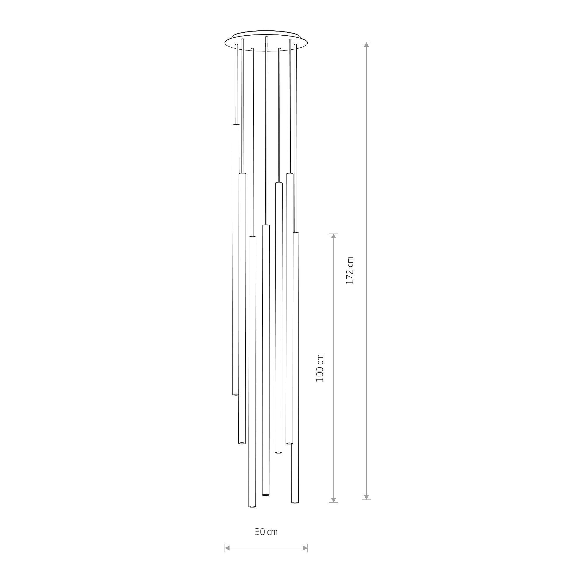 haengelampe-pendelleuchte-esstisch-wohnzimmerbeleuchtung-cult-7x-g9-led-mit-3-watt-inklusive-schwarz-messing-le70892-02 Lampenpendel, LED-Licht, Hängeleuchte, Dekorlampe, Kaltweiß