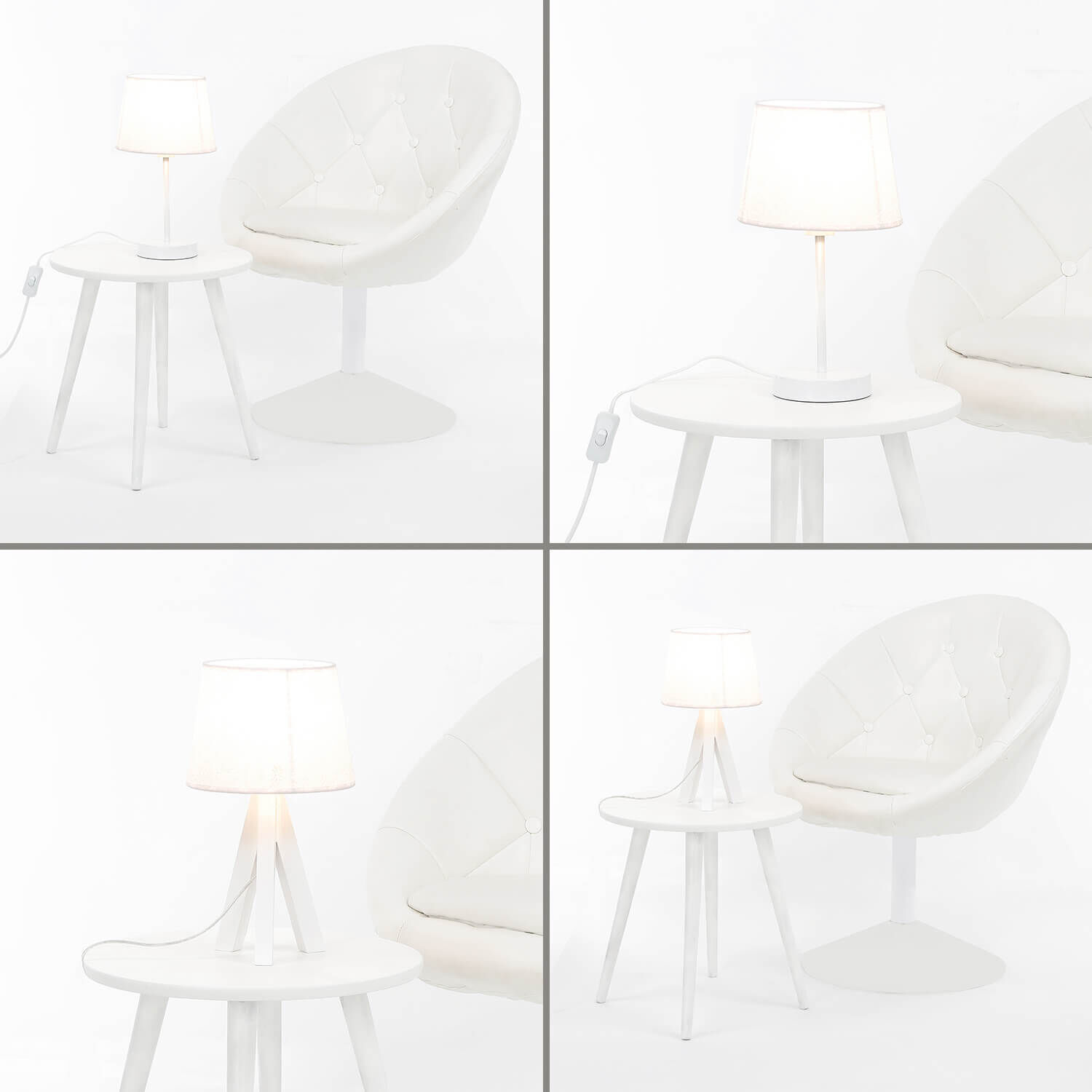 Lampenschirm Weiß Spitze Textil für E14 Tischlampe Lampe, Tischlampe, Stuhl, Mobiliar, Inneneinrichtung