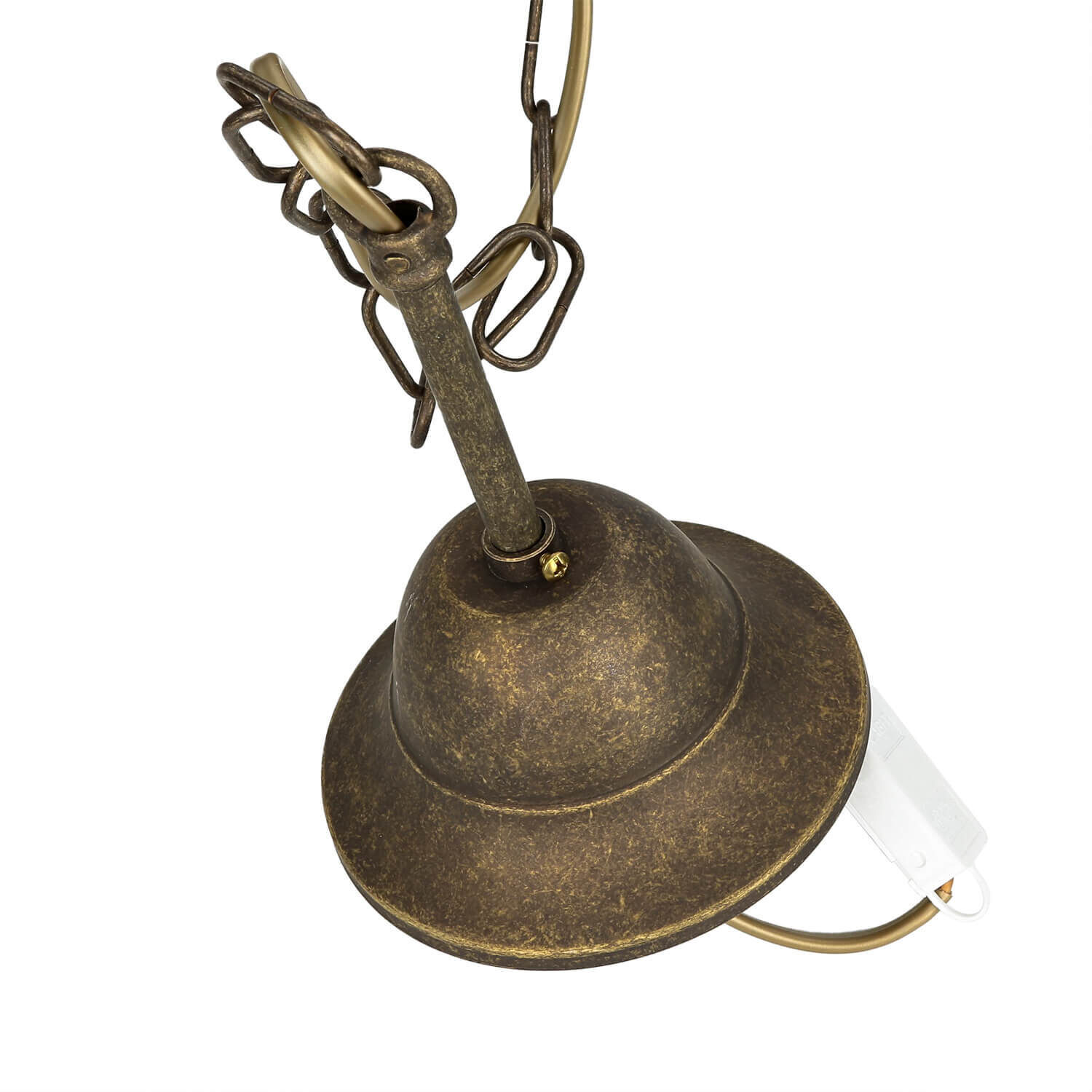 Lampe à suspendre laiton antique en laiton véritable Al Mare Bronze