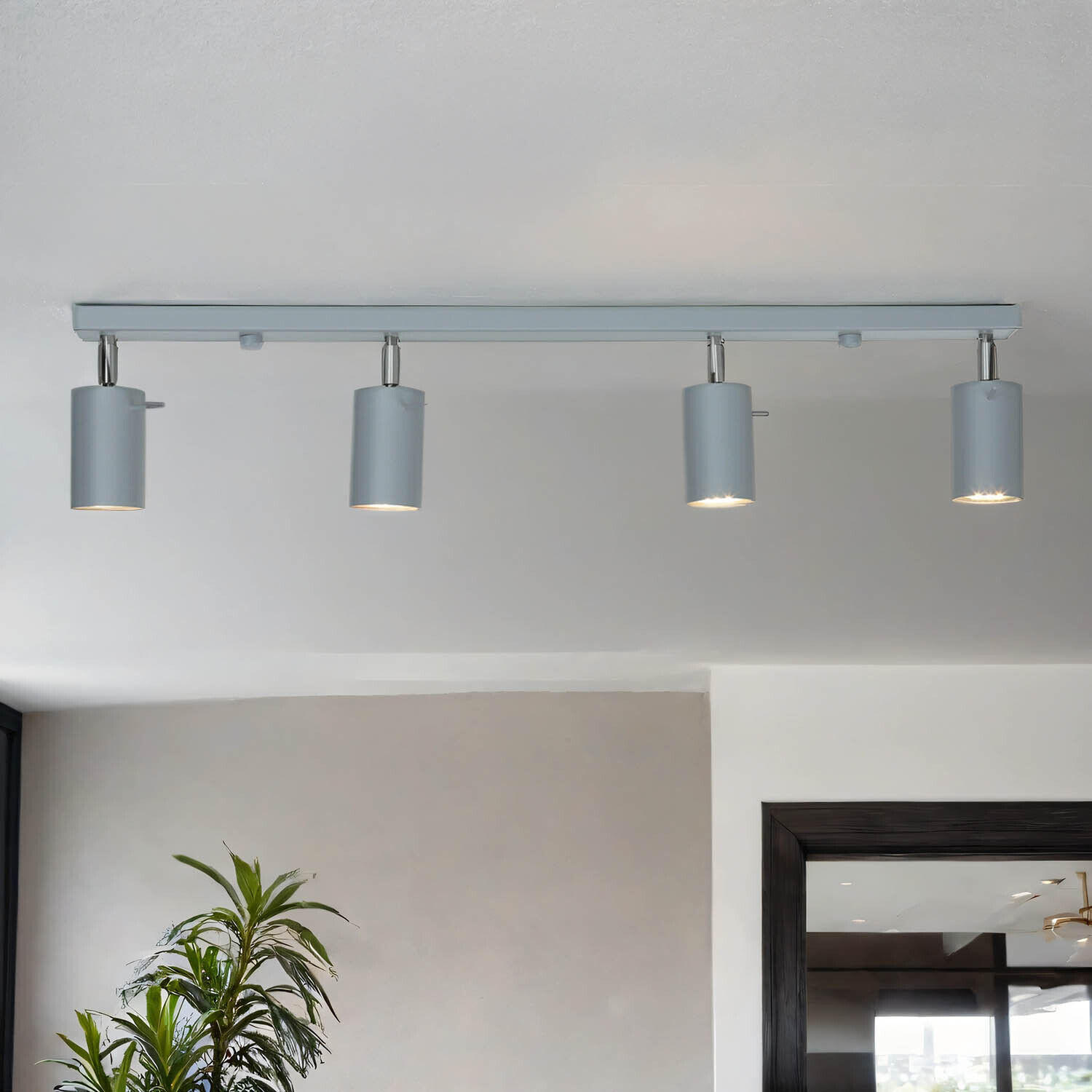 Spot de plafond moderne ETNA gris 80 cm de long