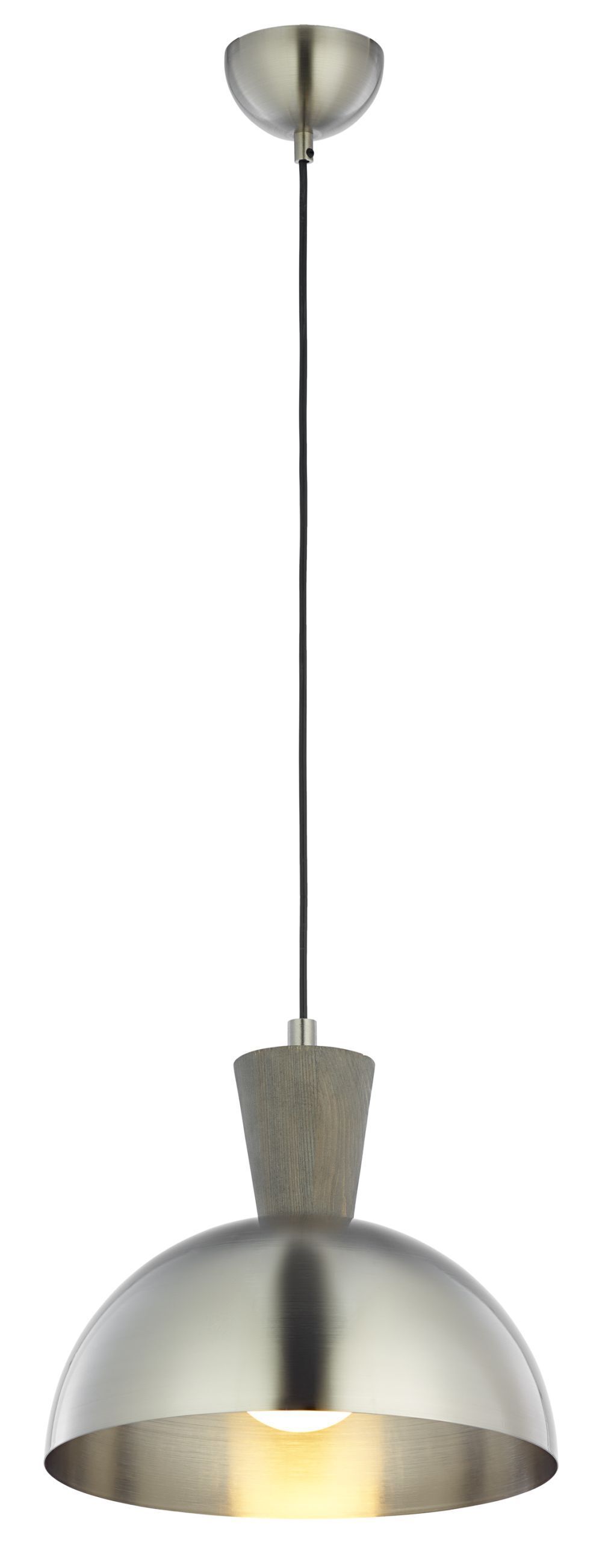 Lampe à suspendre rétro en nickel décoratif E27 Ø 31 cm