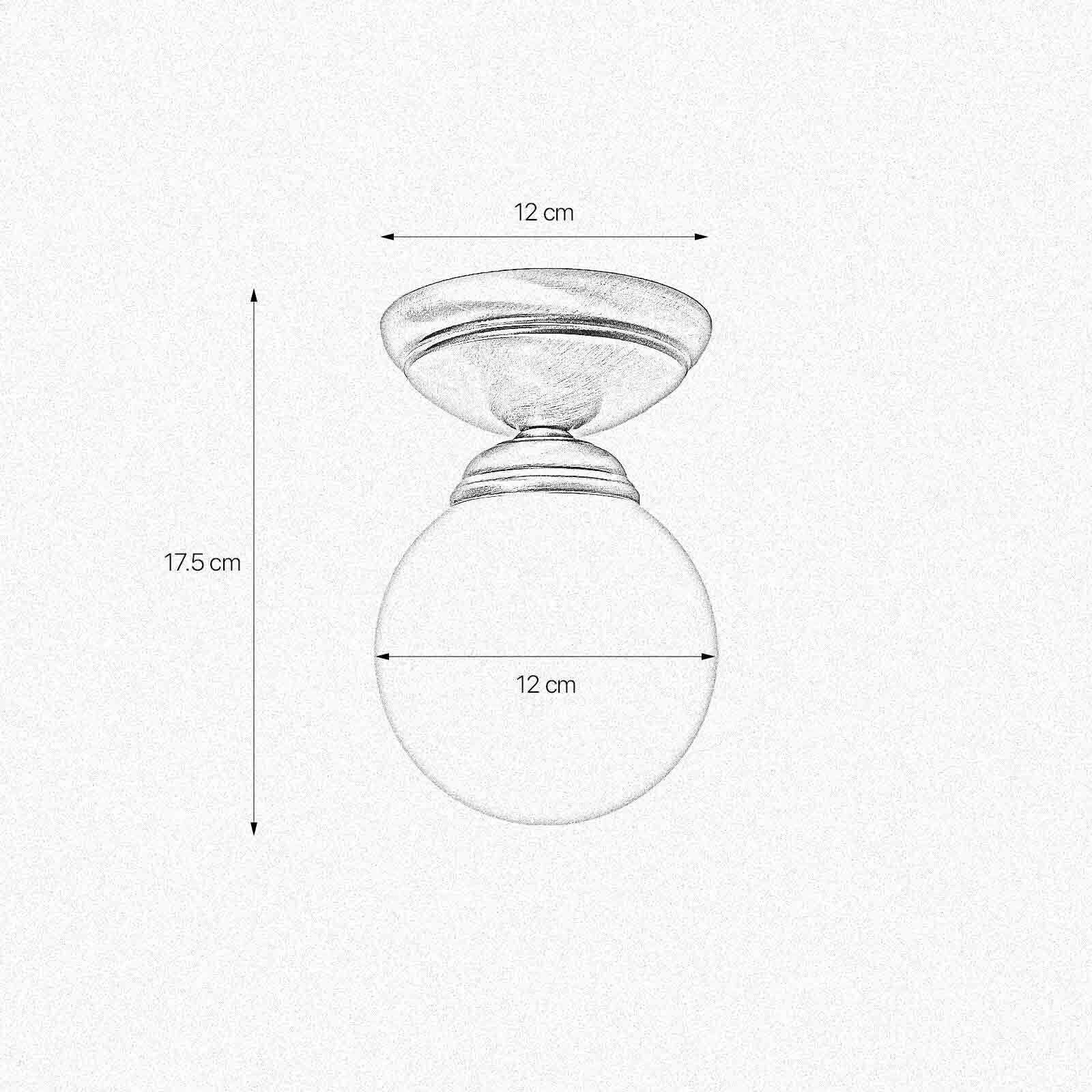 Deckenlampe Messing Glas E14 Ø 12 cm Kugel Schirm