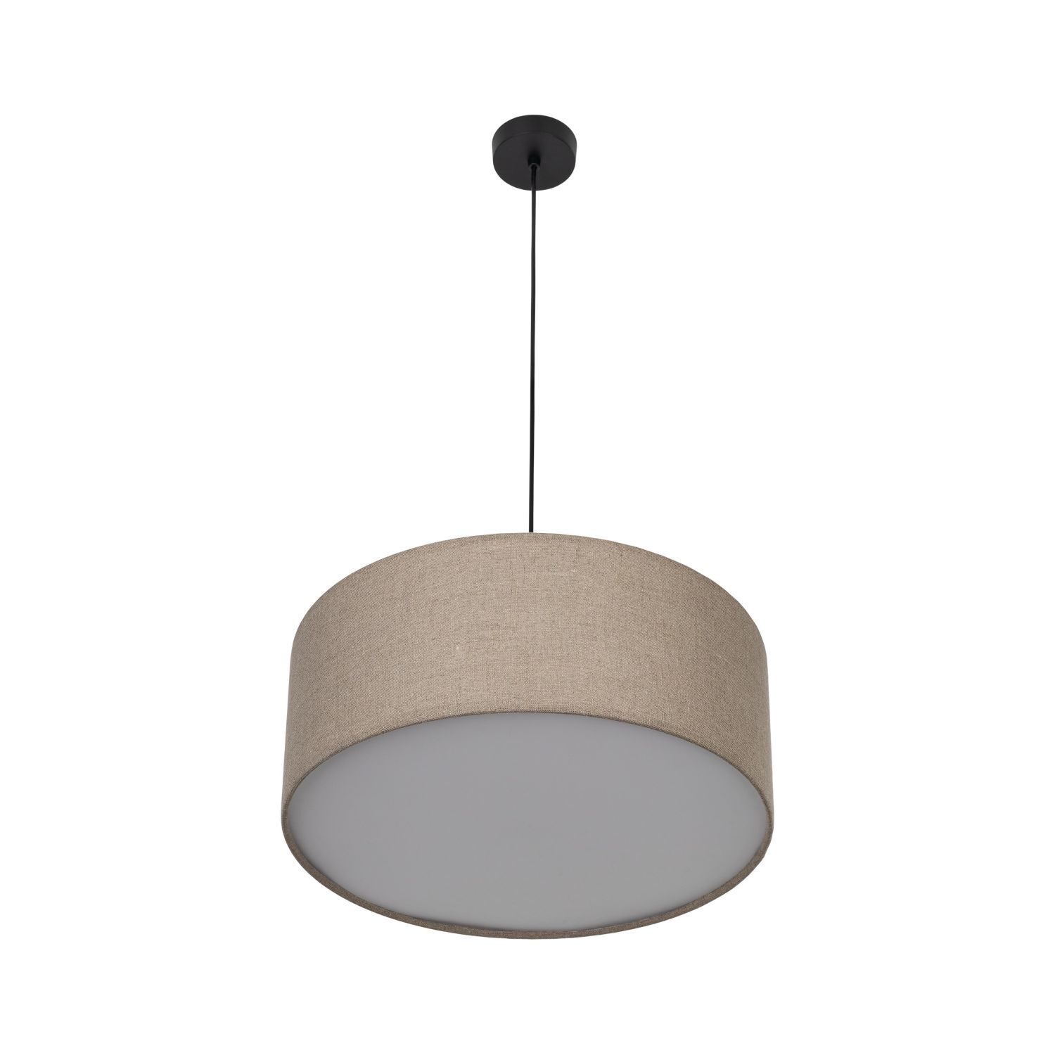 Suspension ronde Ø 50 cm H : max. 110 cm Jute 3x E27 Moderne Lampe, Deckenleuchte, Klebeband